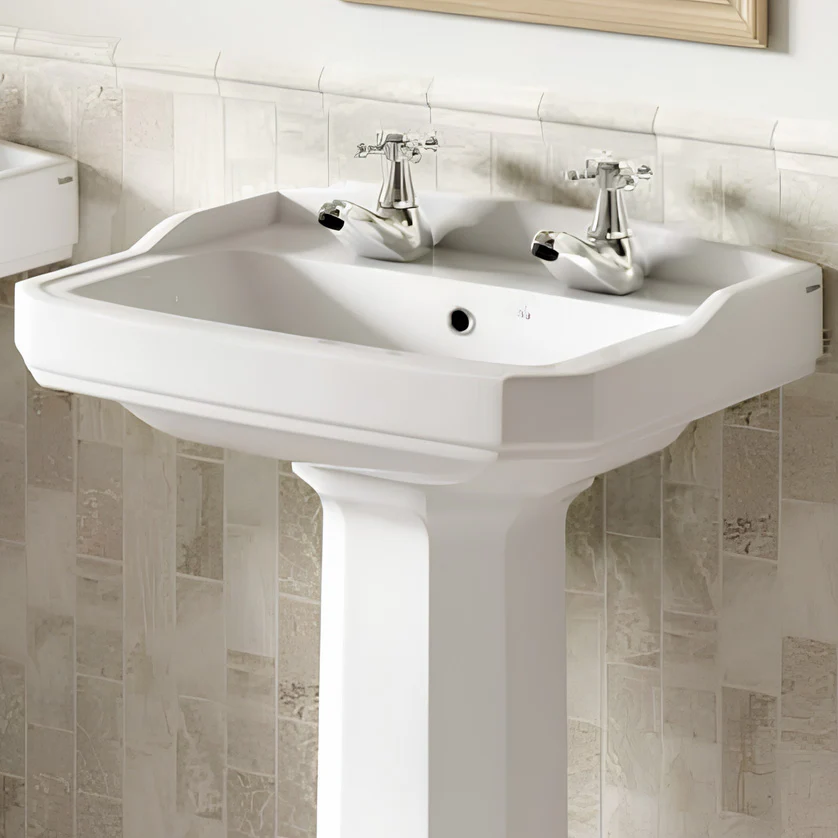 LECICO Saffia Sanitaryware - 53cm Square 2TH Basin