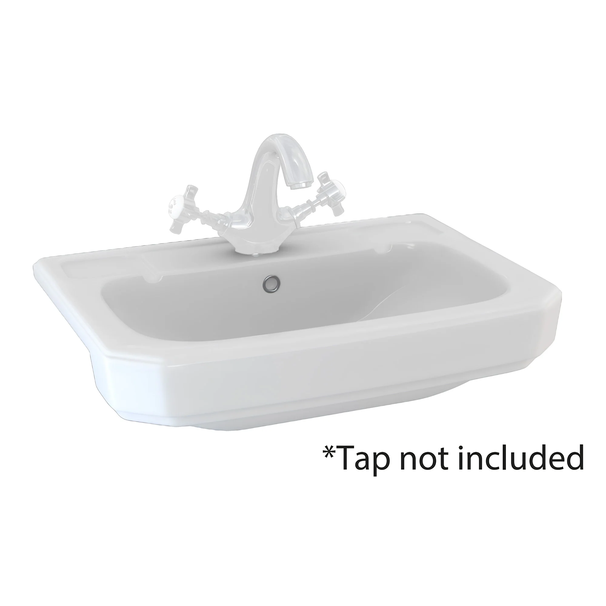 LECICO Saffia Sanitaryware - 58cm Semi Recessed Basin