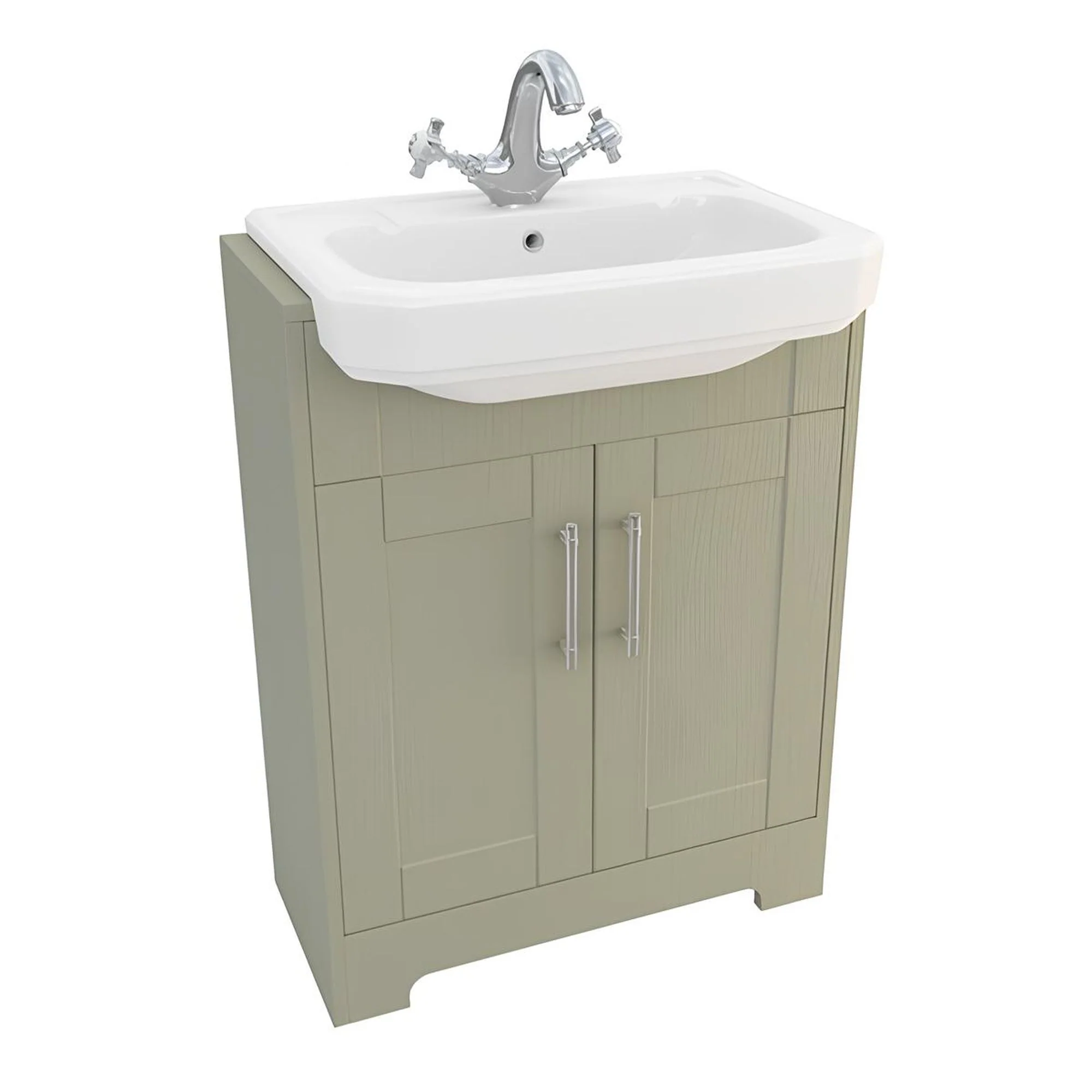 LECICO Saffia Sanitaryware - 58cm Semi Recessed Basin - Image 3