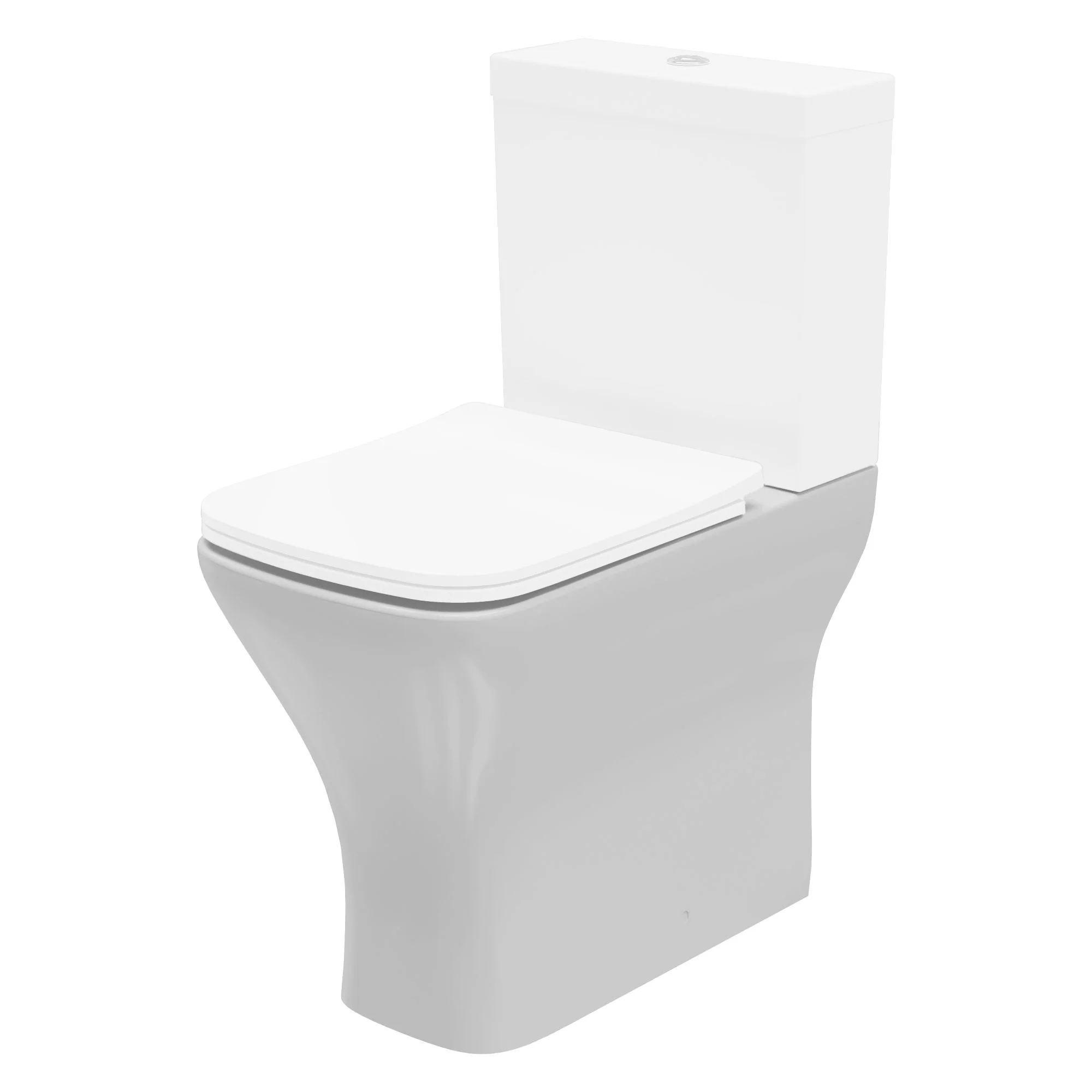 LECICO Shani Square Rimless Sanitaryware - Close Coupled Comfort Height Closed Back Pan