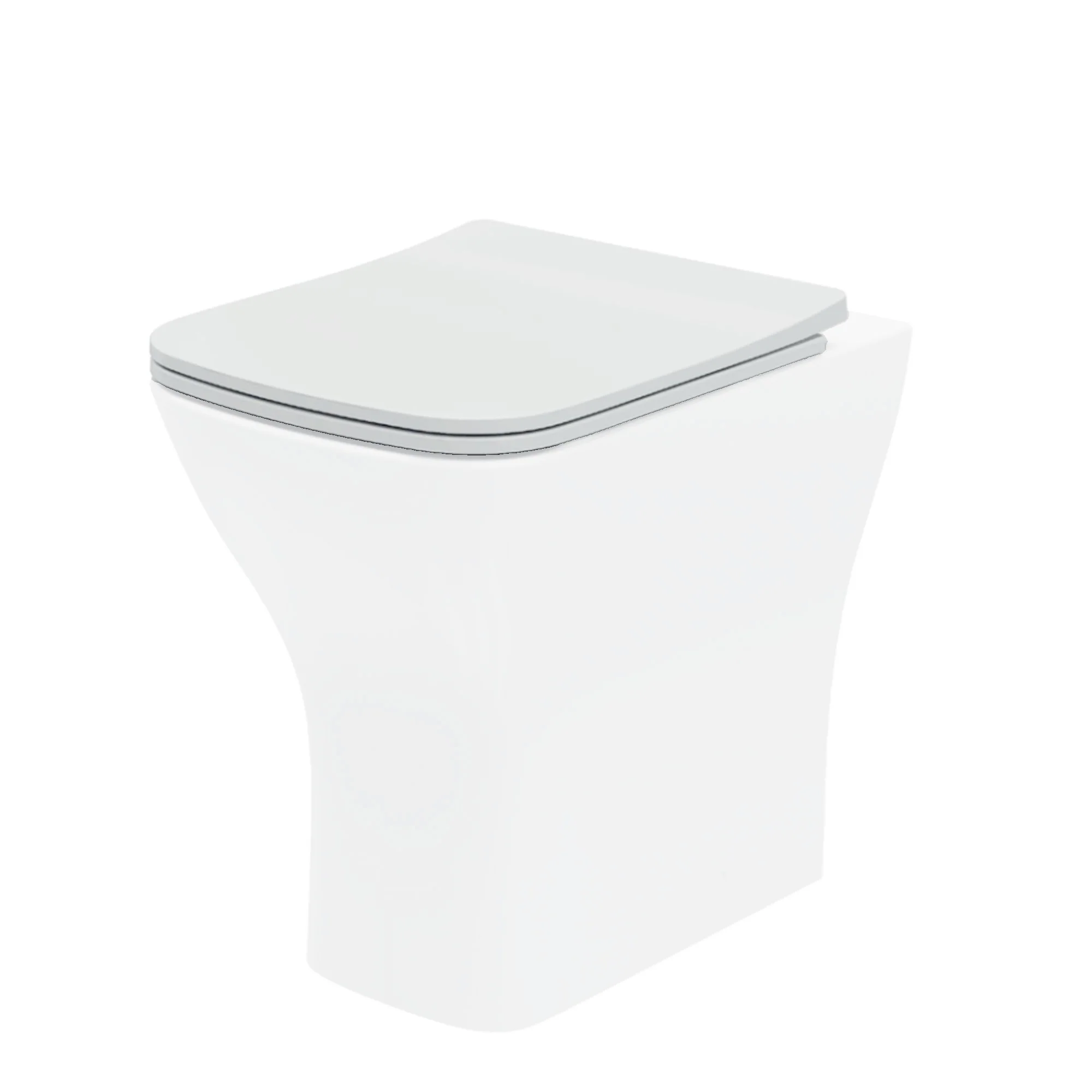 LECICO Shani Square Rimless Sanitaryware - Slim Soft Close Seat - Image 2