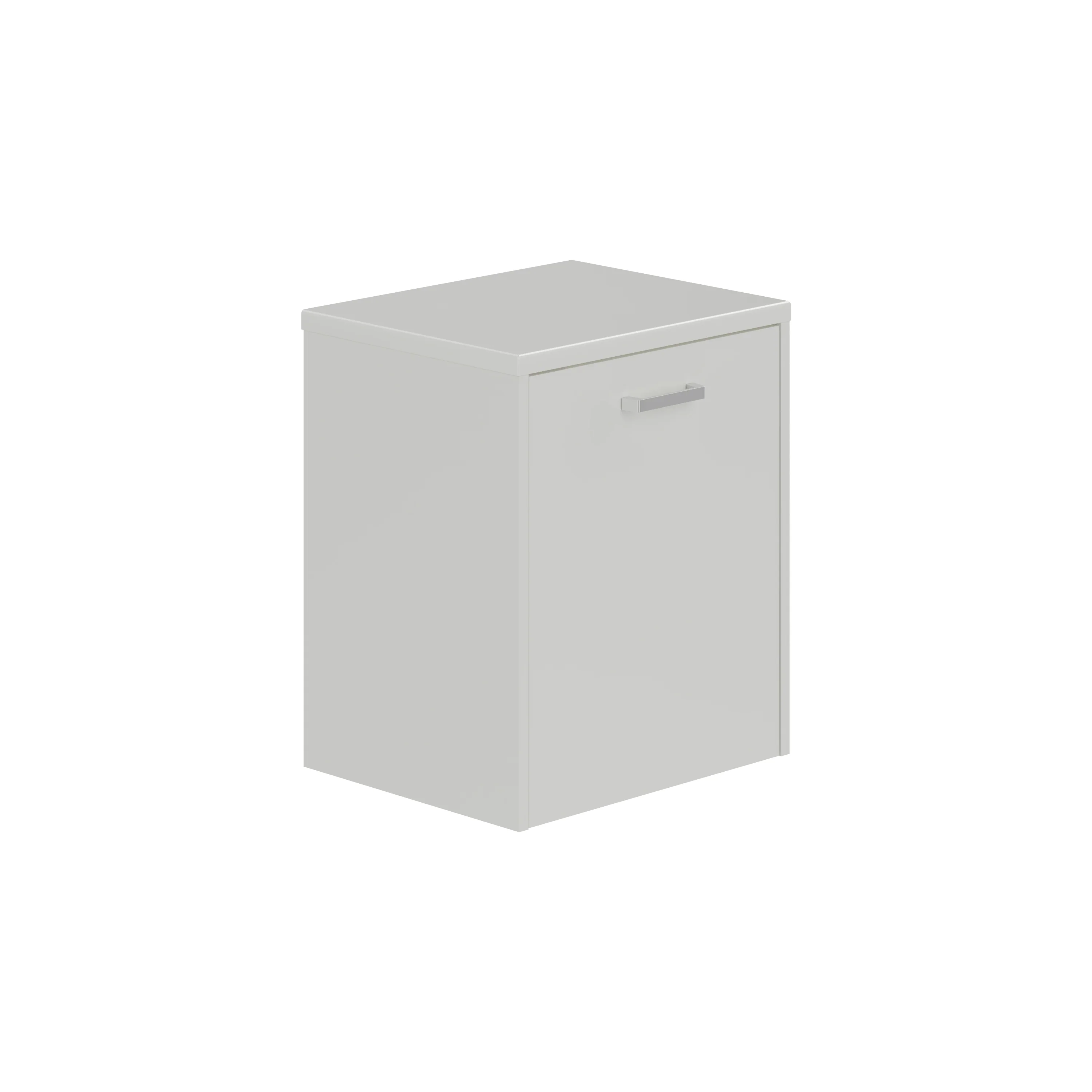 LECICO Zara 50cm 1-Drawer Wall Hung Vanity Unit - Gloss White - Image 3