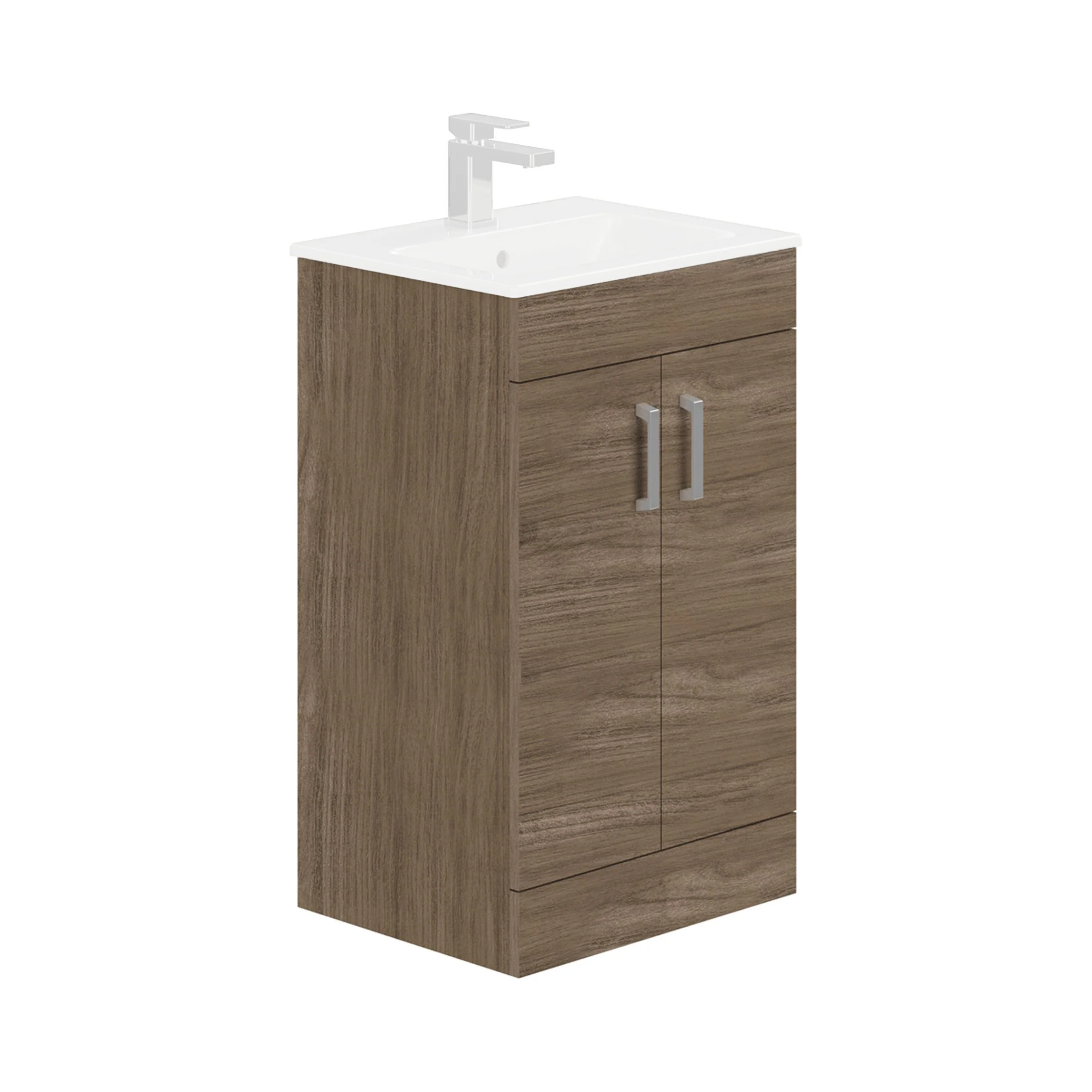 LECICO Zara 50cm 2-Door Floorstanding Unit - Oak