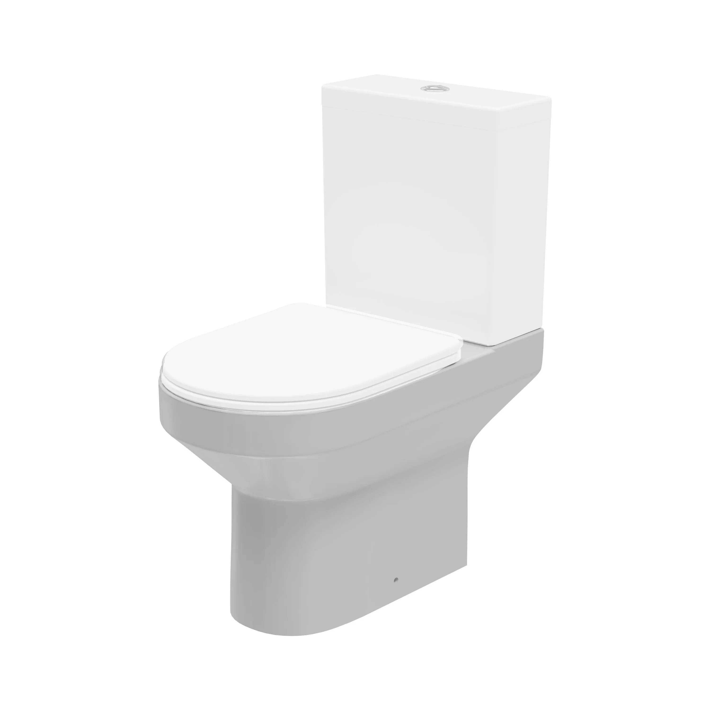 LECICO Zara Round Rimless WC - Close Coupled Open Back Pan