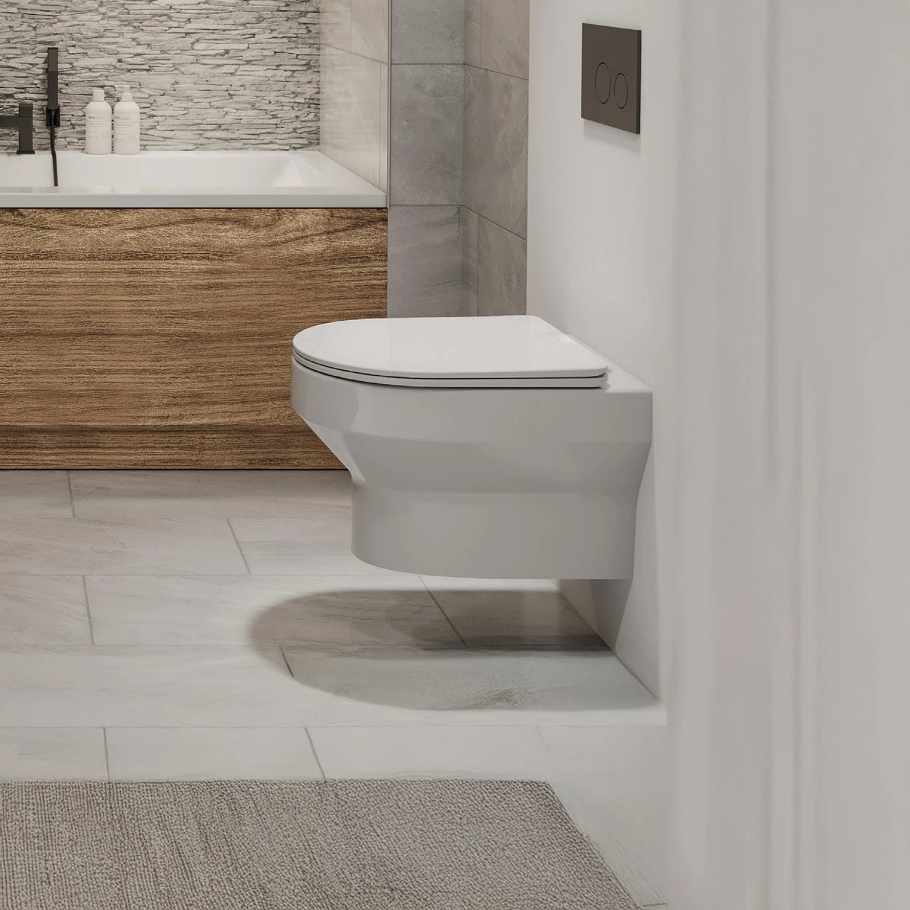 LECICO Zara Round Rimless WC - Wall Hung Pan