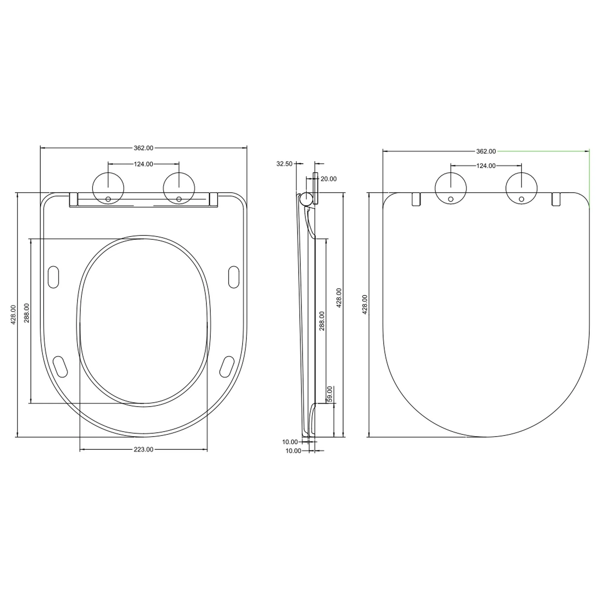 LECICO Zara Round - Soft Close Sandwich Seat - Image 3