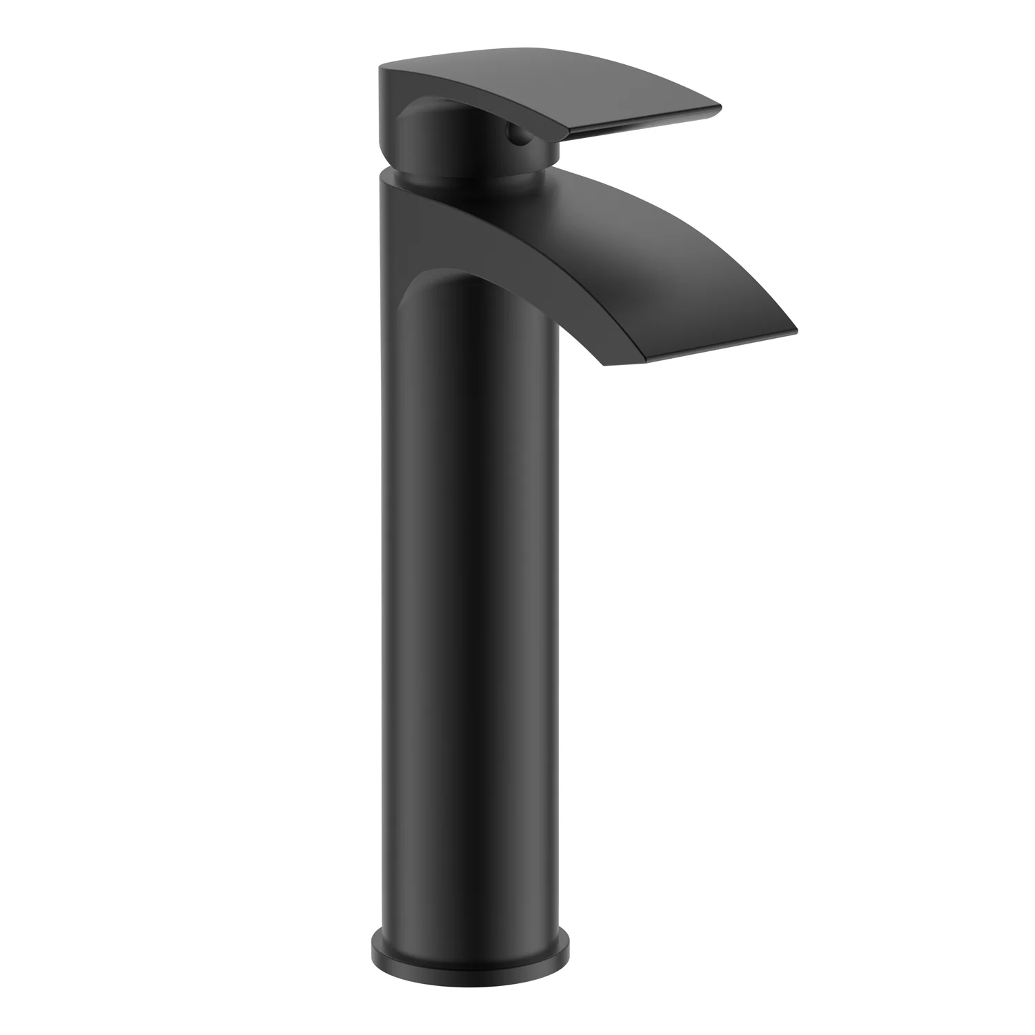 Lunar Matt Black Deck Mounted Extended Basin Mono Tap