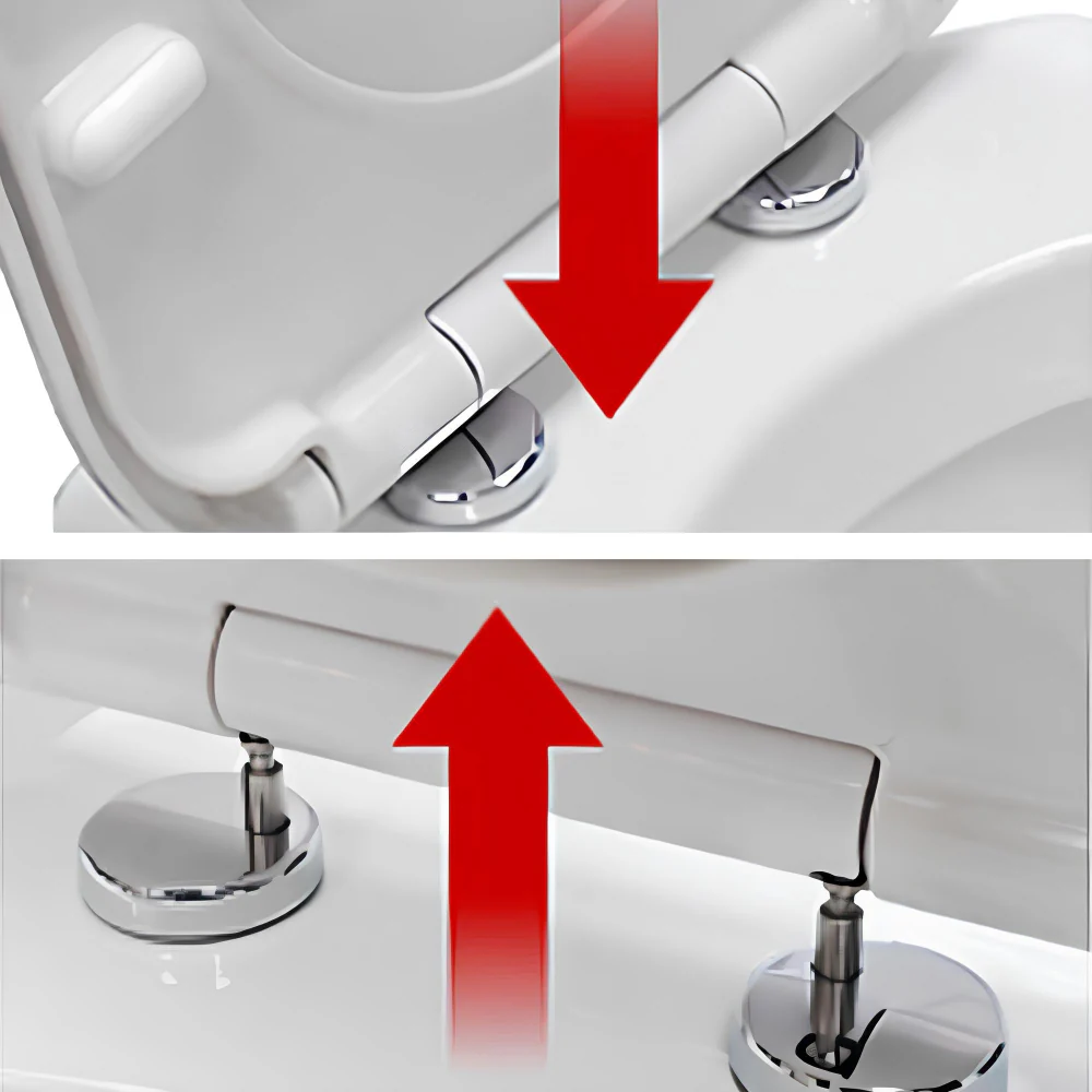 Luxury D-Shape Soft Close Top Fixing Quick Release Toilet Seat - Image 4