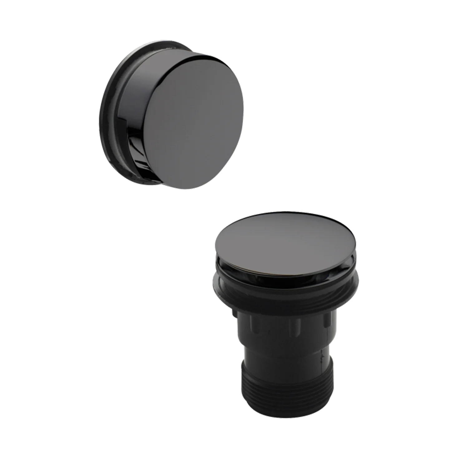 Luxus Easyclean Sprung Bath Waste Extended (900mm) - Brushed Gun Metal