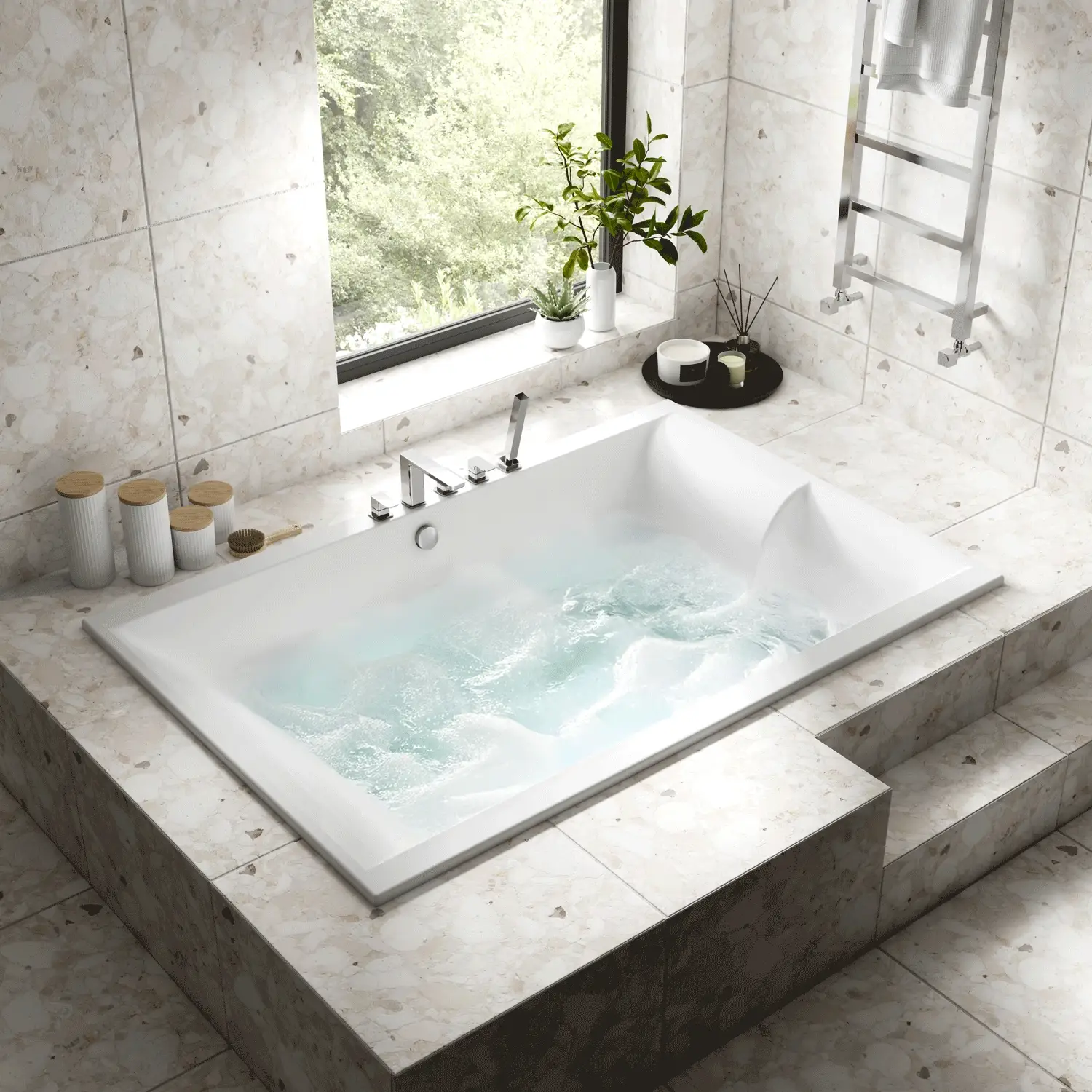 Luxus II Superdeep Hydrotherapy Air SPA Bath - 1800 x 1200mm