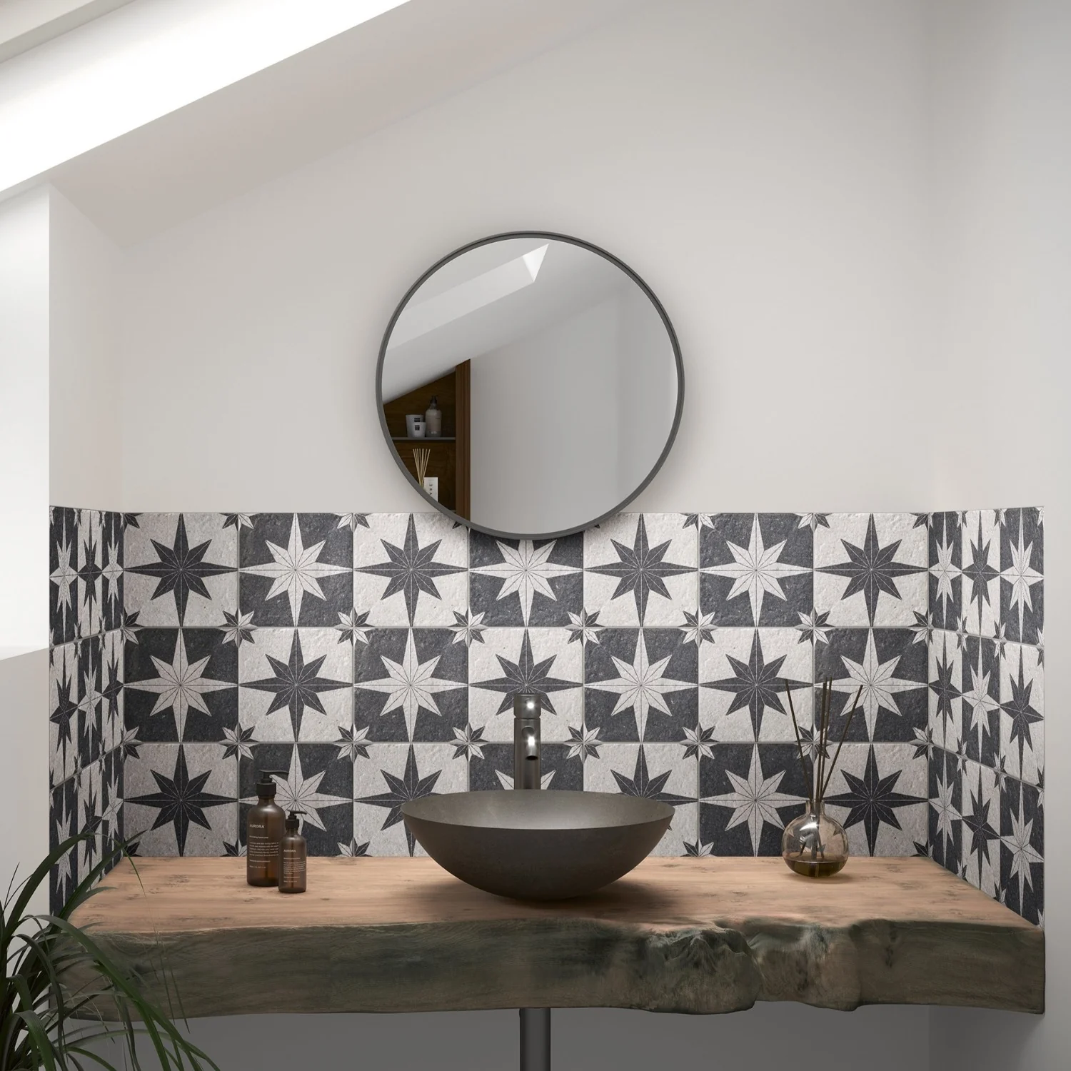Orbit Matt White Porcelain Square Tile - Image 3