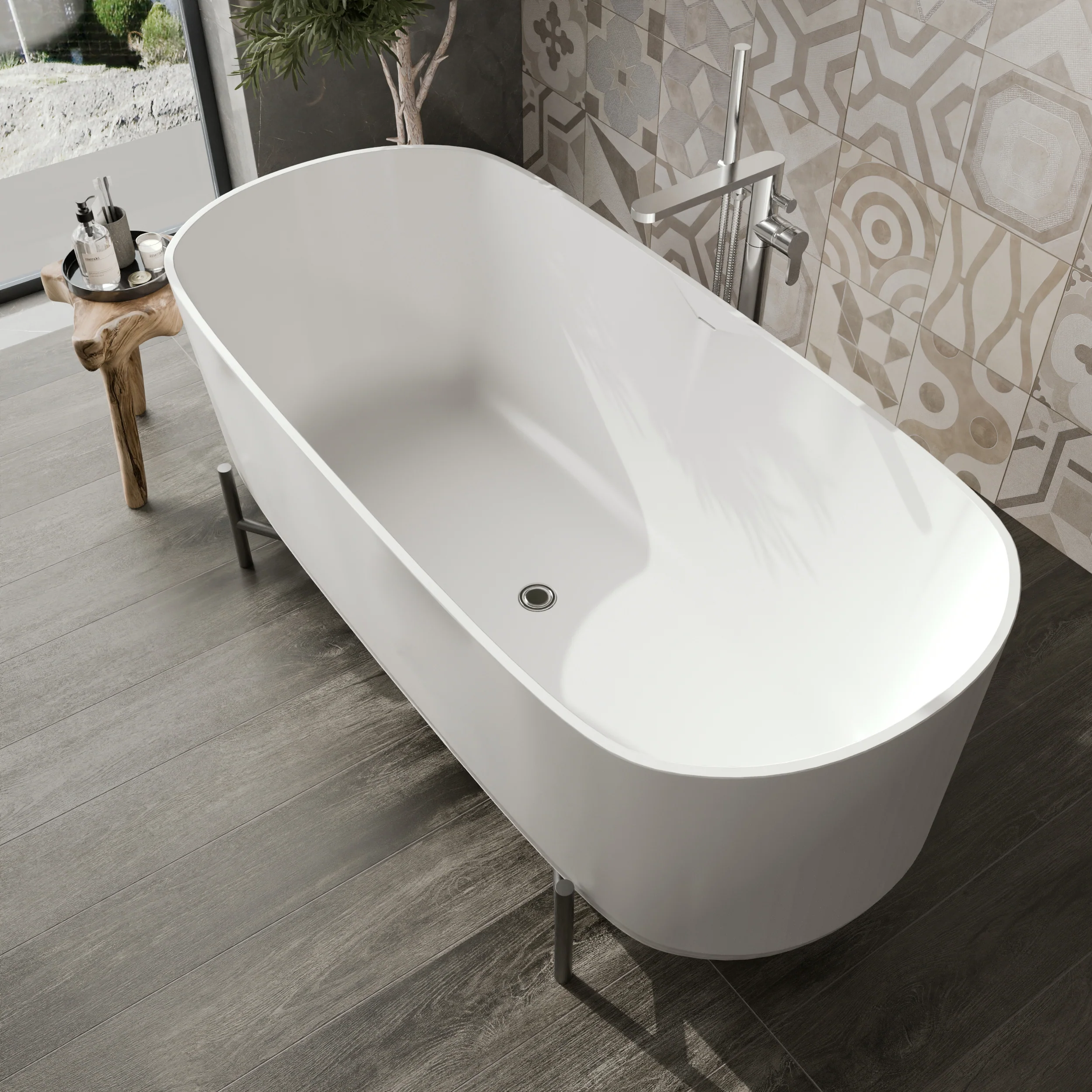 Majestic 1700 Freestanding Bath with Frame - Image 3