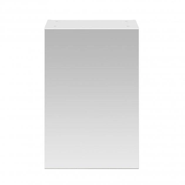 Mantello 450mm Single Door Mirrored Bathroom Cabinet - White - Image 2
