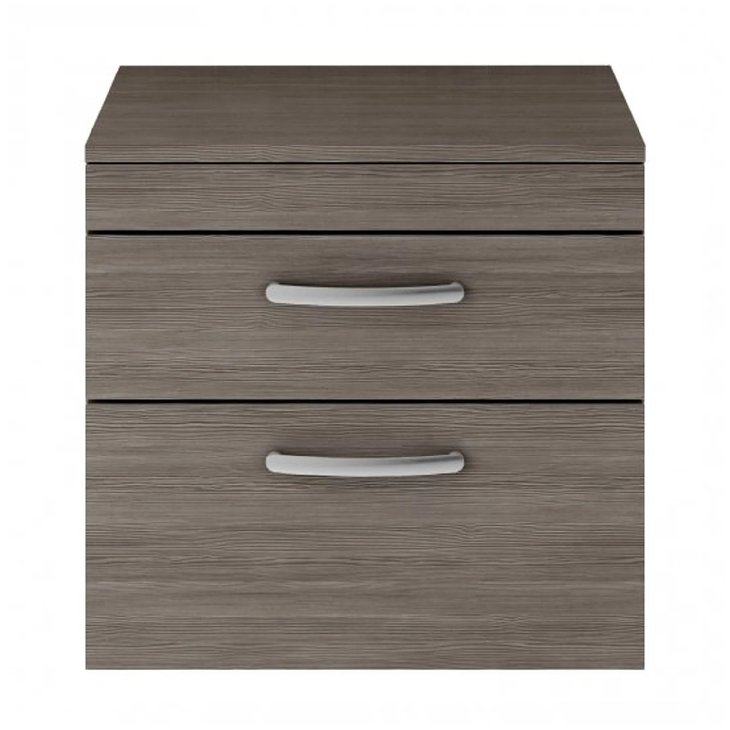 Mantello 600mm Wall Hung 2-Drawer Countertop Vanity Unit - Anthracite Woodgrain