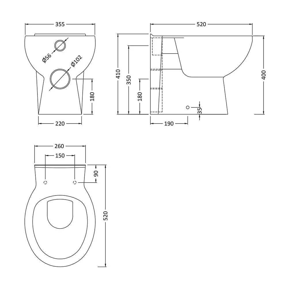 Mantello Black 1000mm Vanity & WC Set with Round Pan - Gloss Grey - Image 7