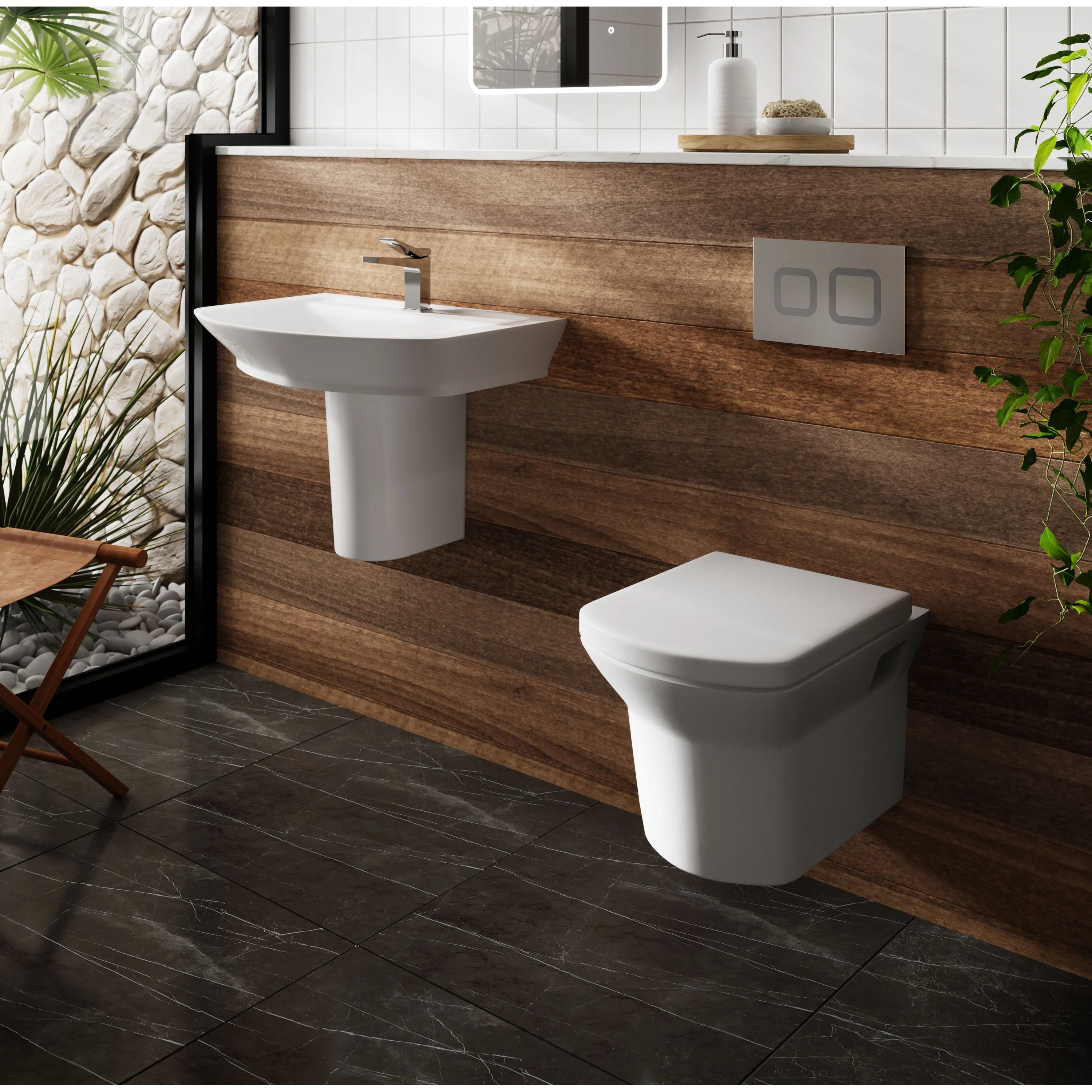 Maya Wall Hung Pan C/W Soft Close Seat - Image 4
