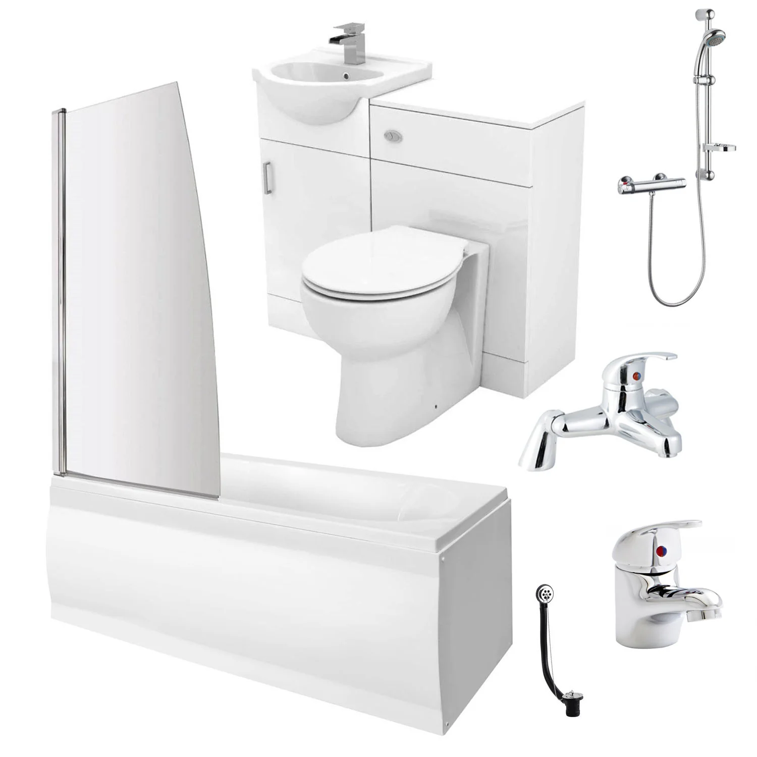 Mayford 1600 Complete Vanity Shower Bathroom Suite