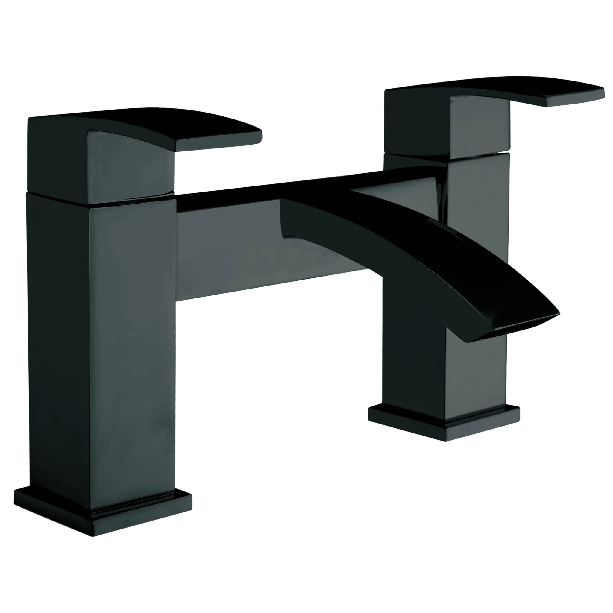 Mayford 1800 L Shaped Matt Black Complete 500 Vanity Bathroom Suite - Gloss Mid Grey - Image 6