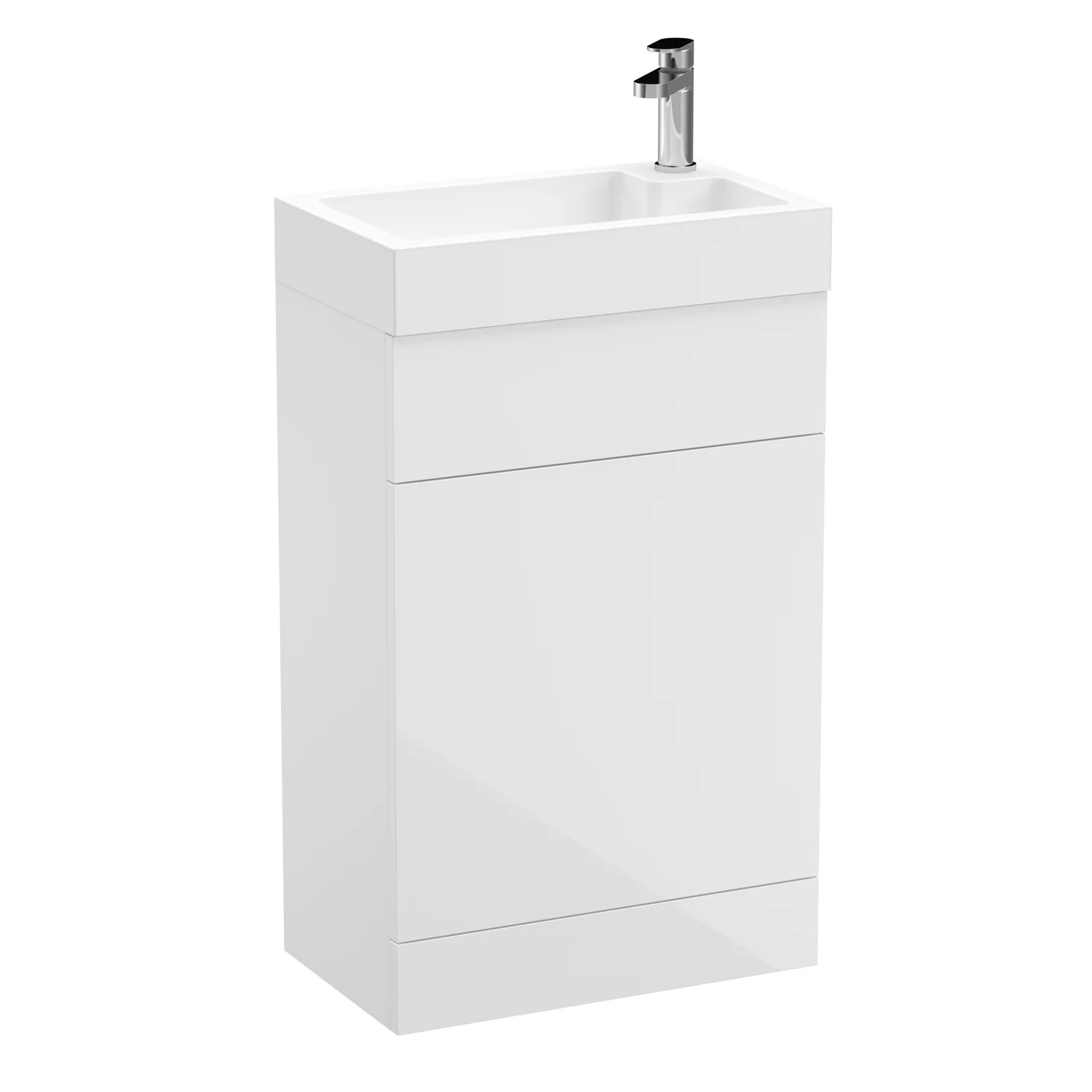 Mayford 500mm Toilet and Basin Combination Unit - White - Image 6