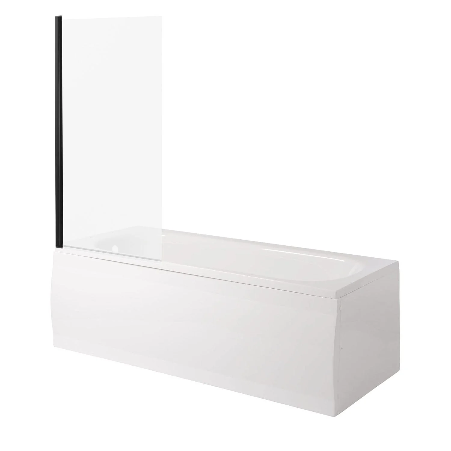 Mayford Matt Black 1500 Complete 500 Vanity Shower Bathroom Suite - Grey - Image 2