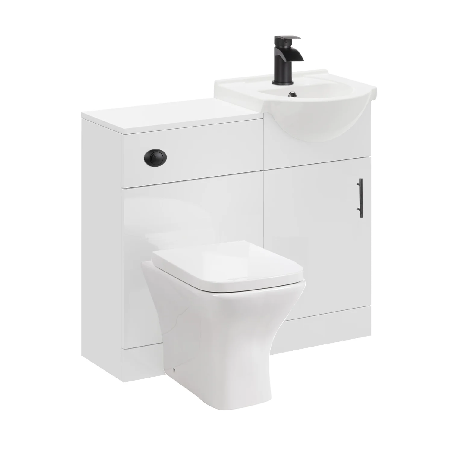 Mayford Matt Black 1500 Complete 950 Combination Shower Bathroom Suite - Image 3