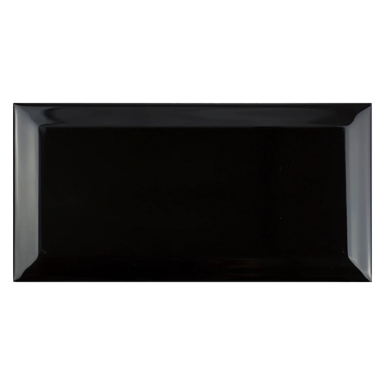Metro Black Gloss Rectangle Ceramic Tiles - Image 2