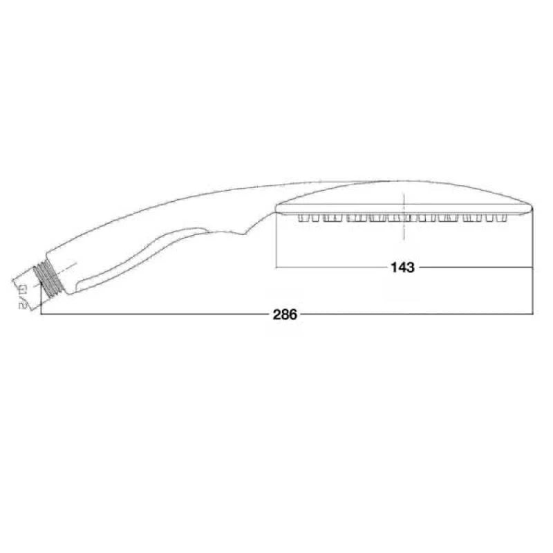 Minimalist Easy-Clean Chrome Shower Handset - Image 2