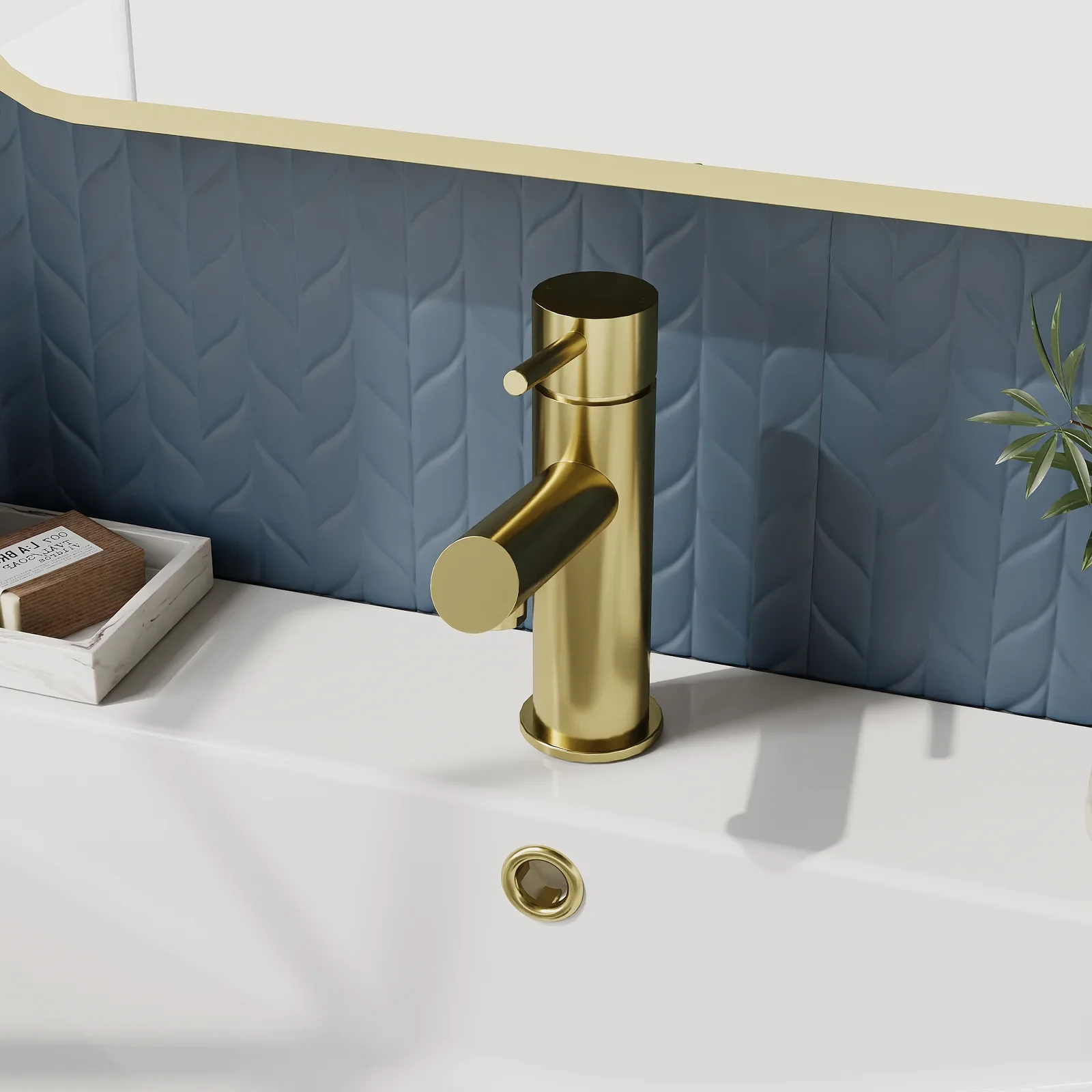 Misirlou 1700mm Shingle Complete Bathroom Suite - Brushed Brass - Image 4