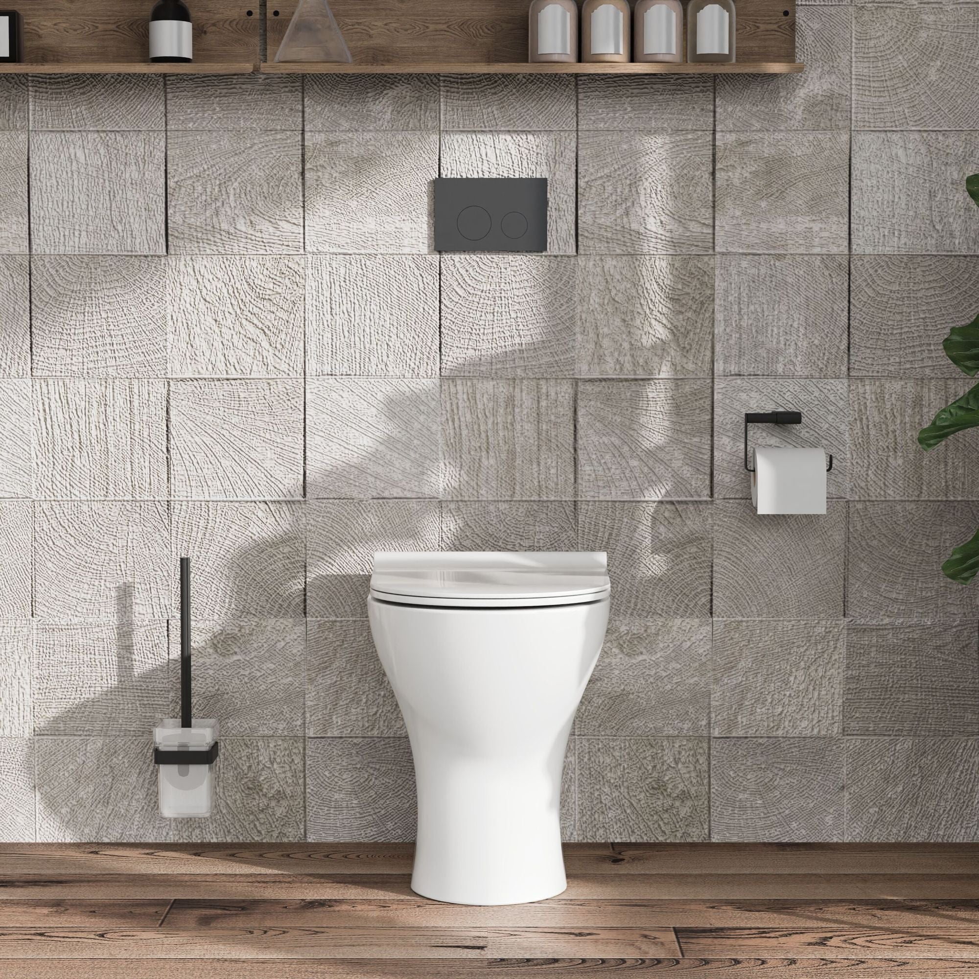 Misirlou Back To Wall Toilet & Soft Close Seat - Image 4