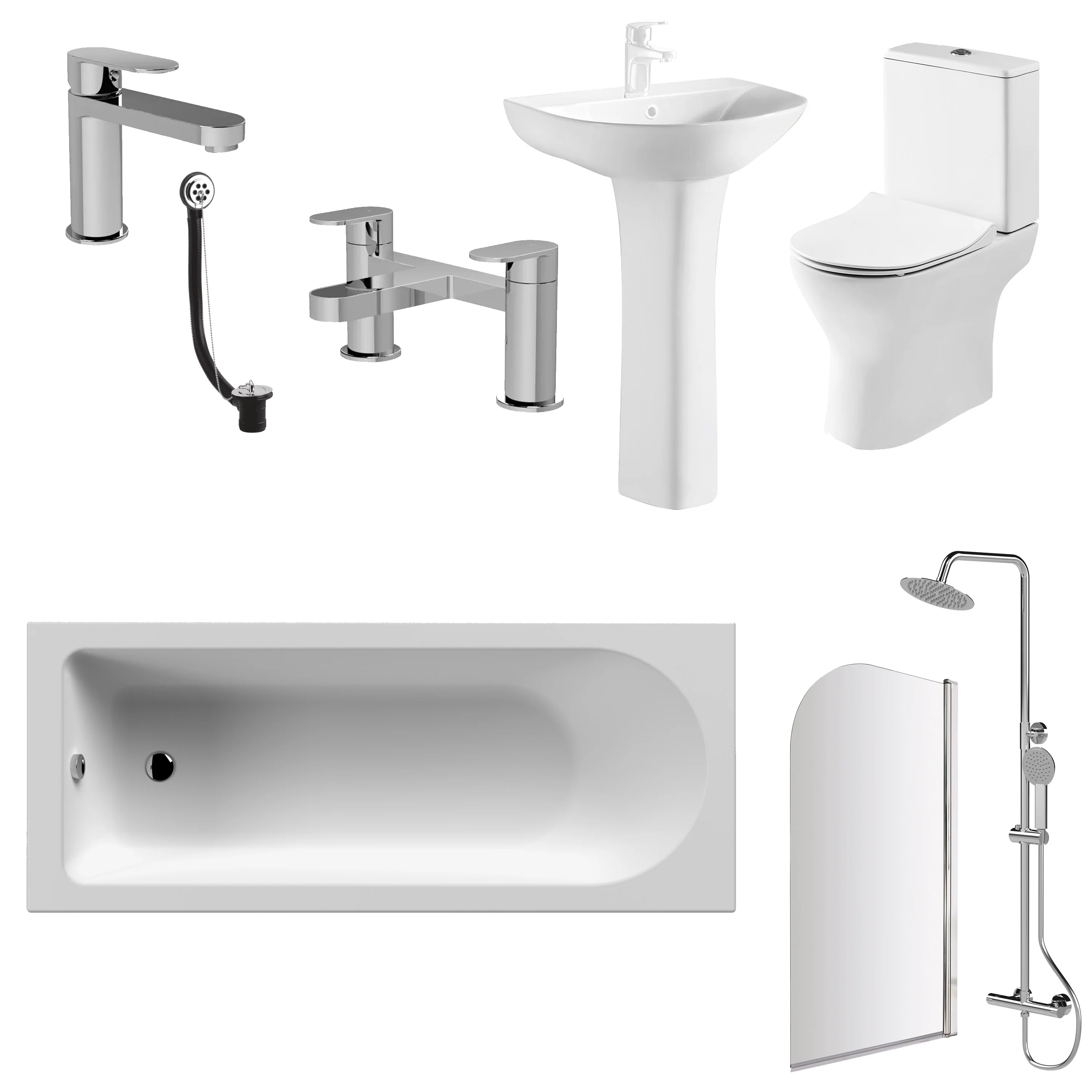 Misirlou Complete Shower Bathroom Suite - 1700x700 - Image 12