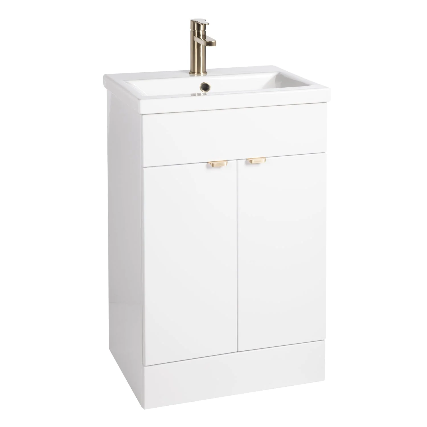 Serene 1500 L-Shaped Brushed Brass Vanity Complete Bathroom Suite - Image 6