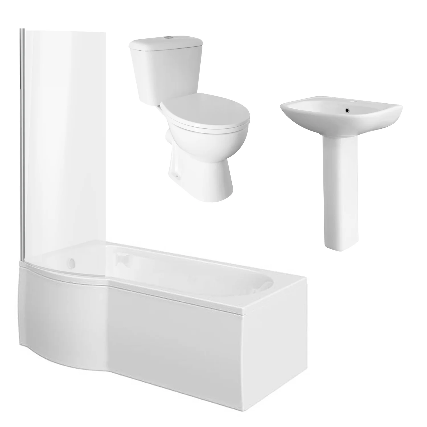 Monty 1700 P-Shaped Bathroom Suite - Image 2