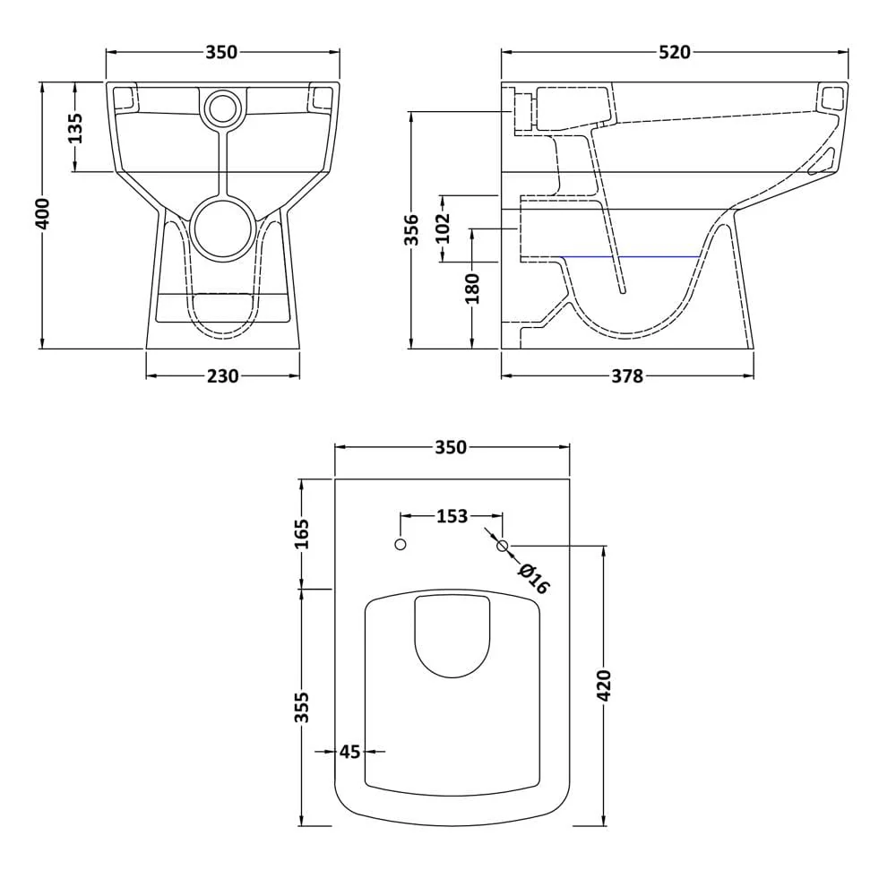 Nova 1000mm Vanity & WC Set - White - Image 9