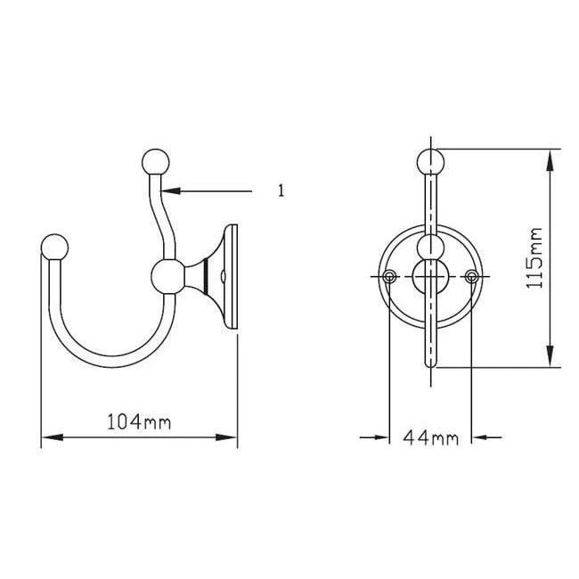 Hudson Reed 3 Piece Chrome Accessory Pack - Image 5