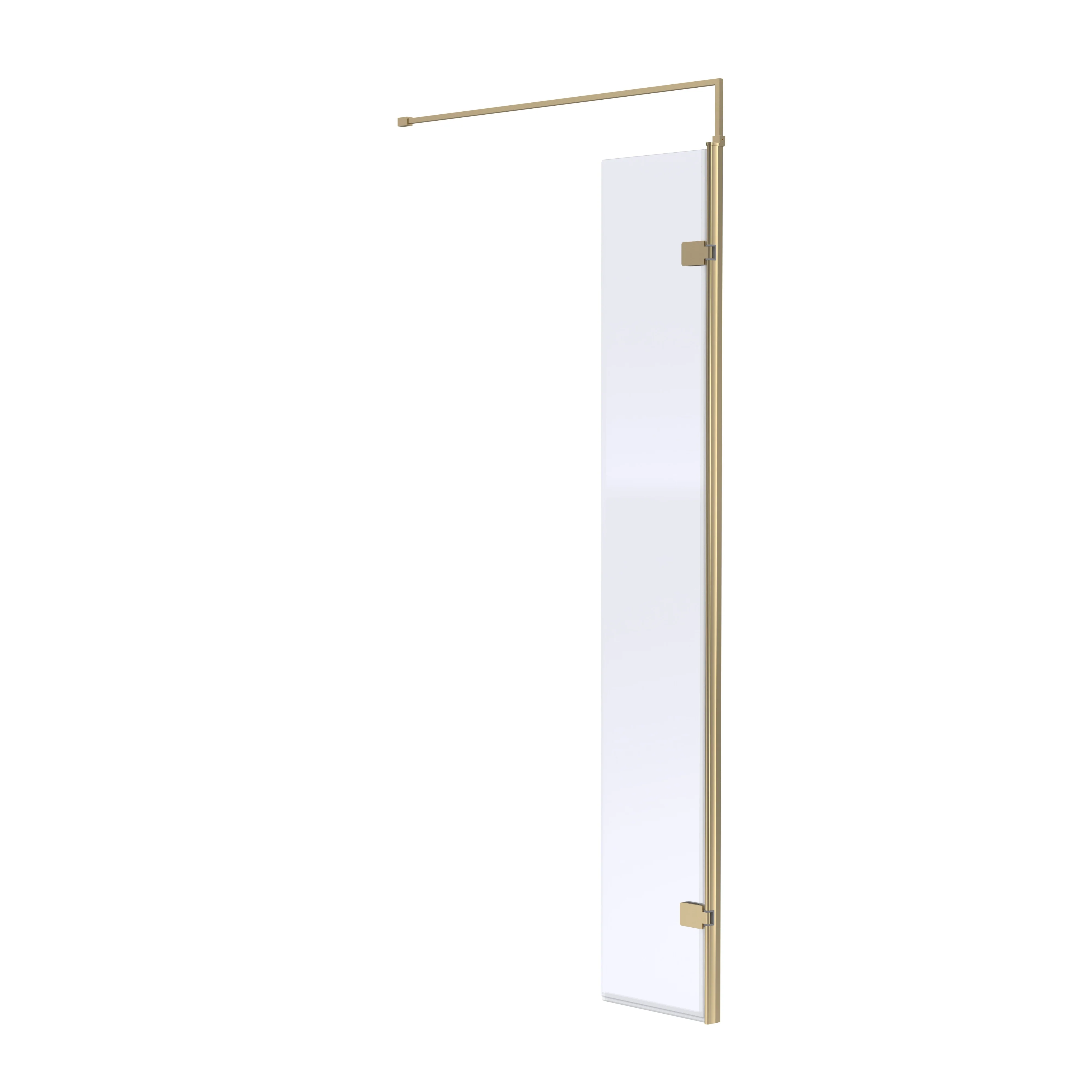 Nuie 1850 x 300mm Wetroom Swing Screen  - Brushed Brass