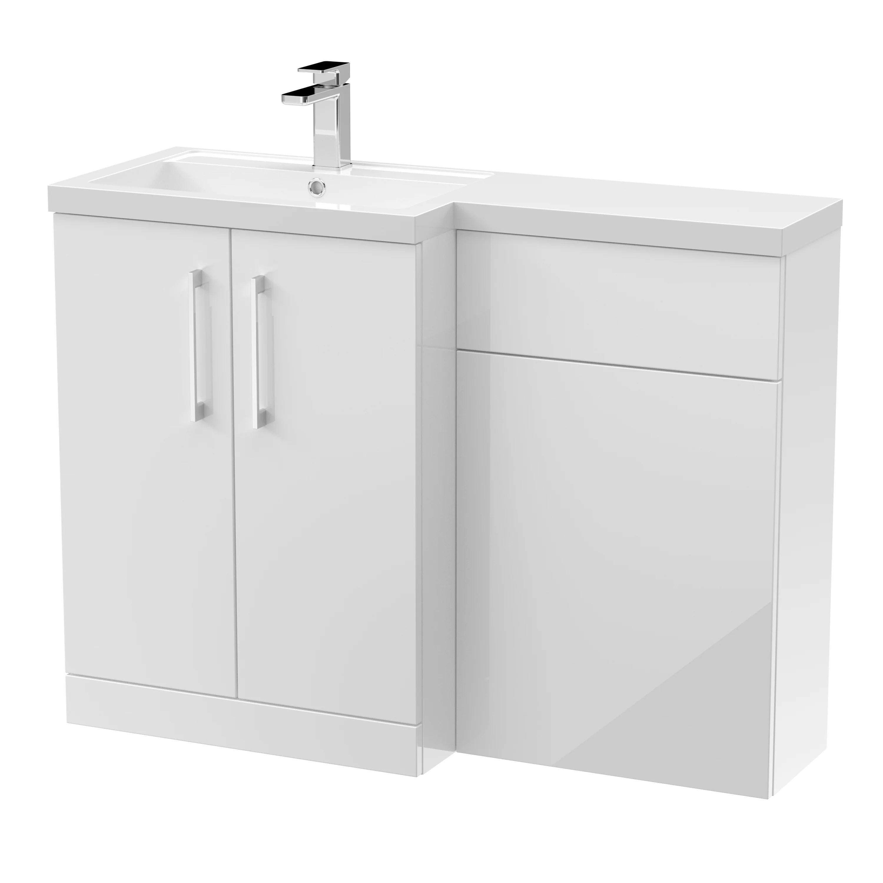 Nuie Arno 1100mm Left Hand Combination - Gloss White