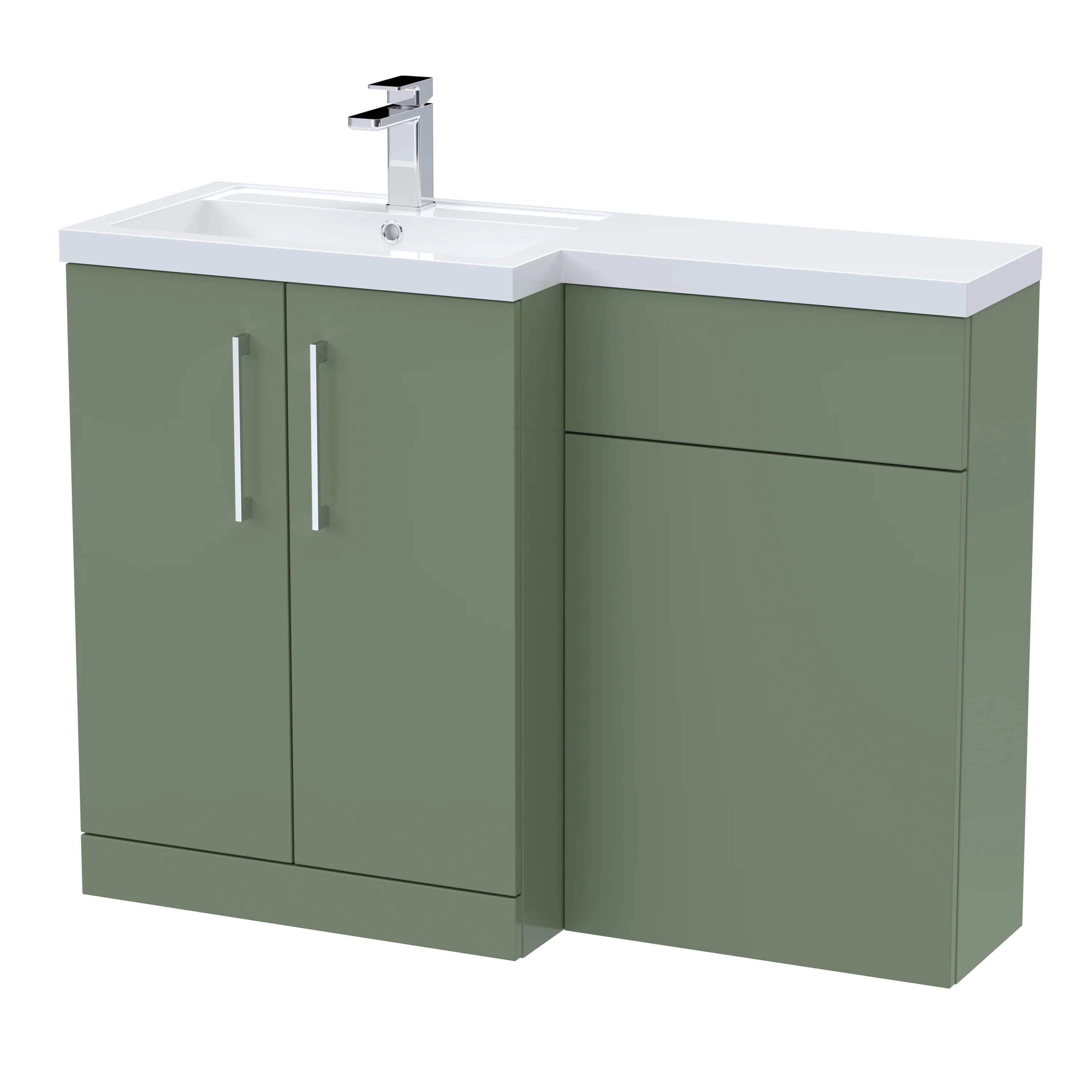 Nuie Arno 1100mm Left Hand Combination - Satin Green