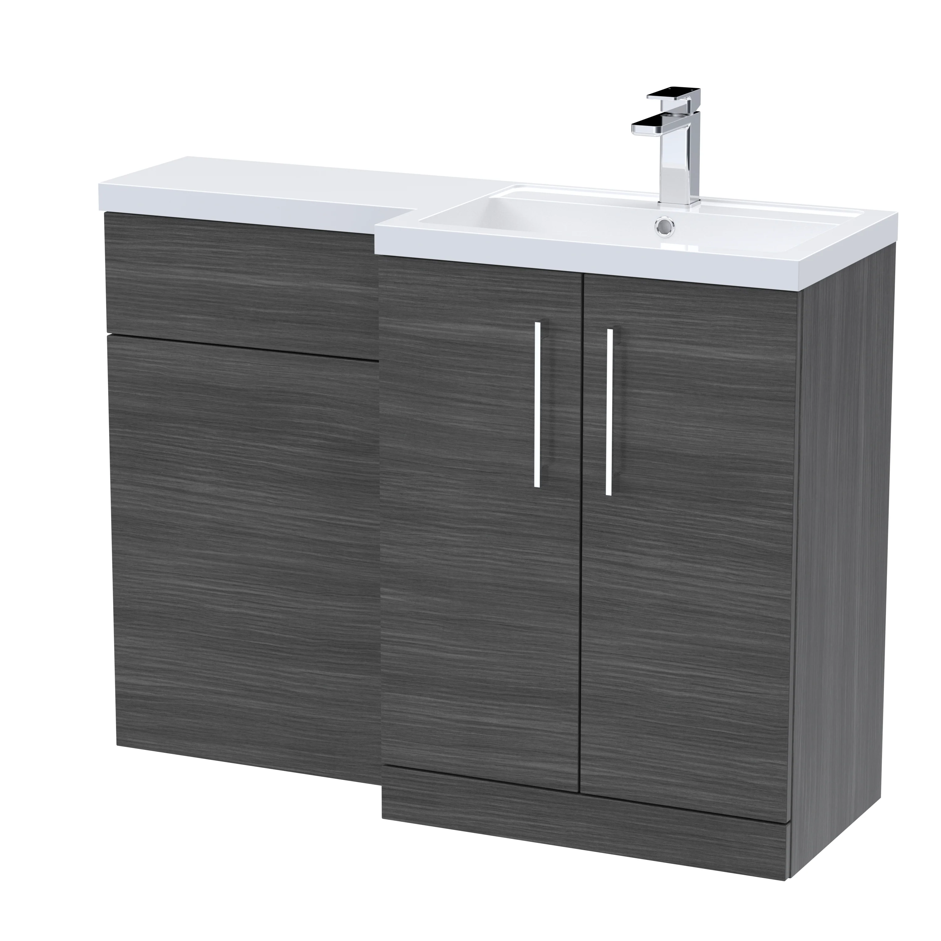 Nuie Arno 1100mm Right Hand Combination - Anthracite Woodgrain