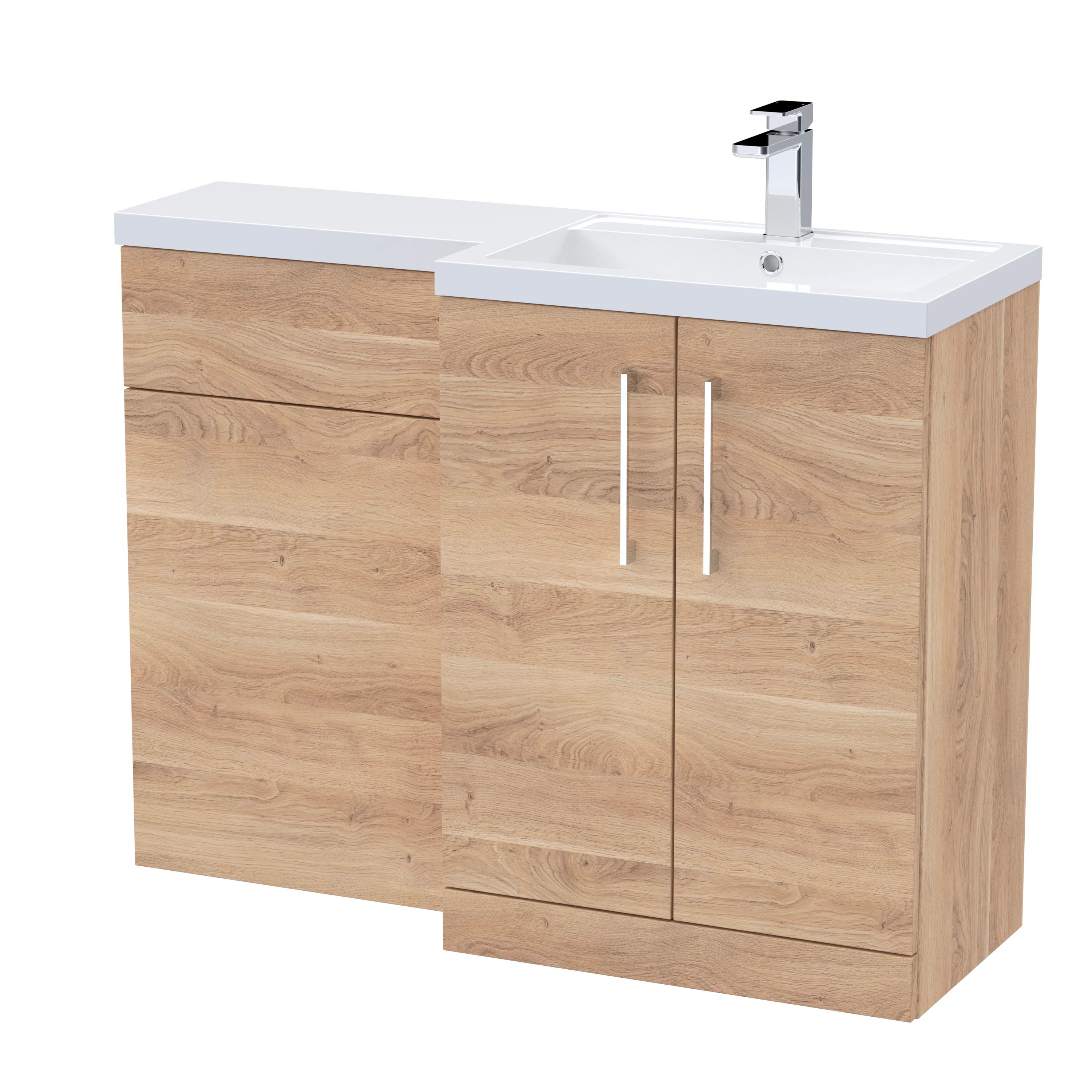 Nuie Arno 1100mm Right Hand Combination - Bleached Oak