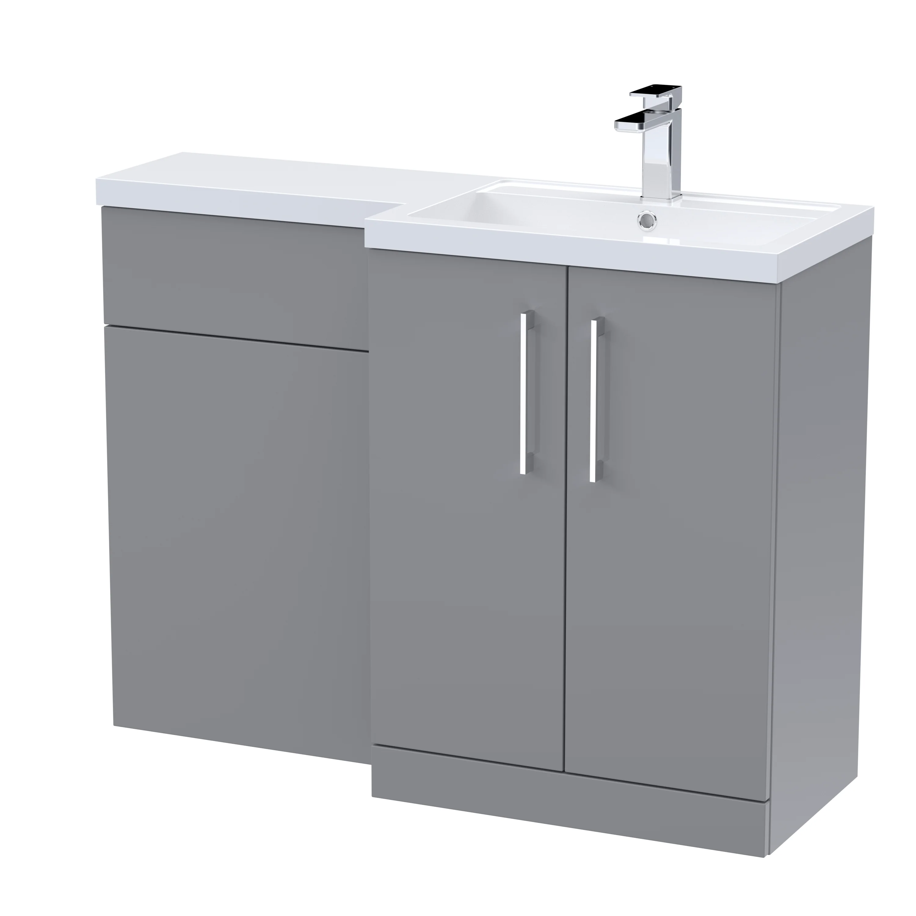 Nuie Arno 1100mm Right Hand Combination - Satin Grey