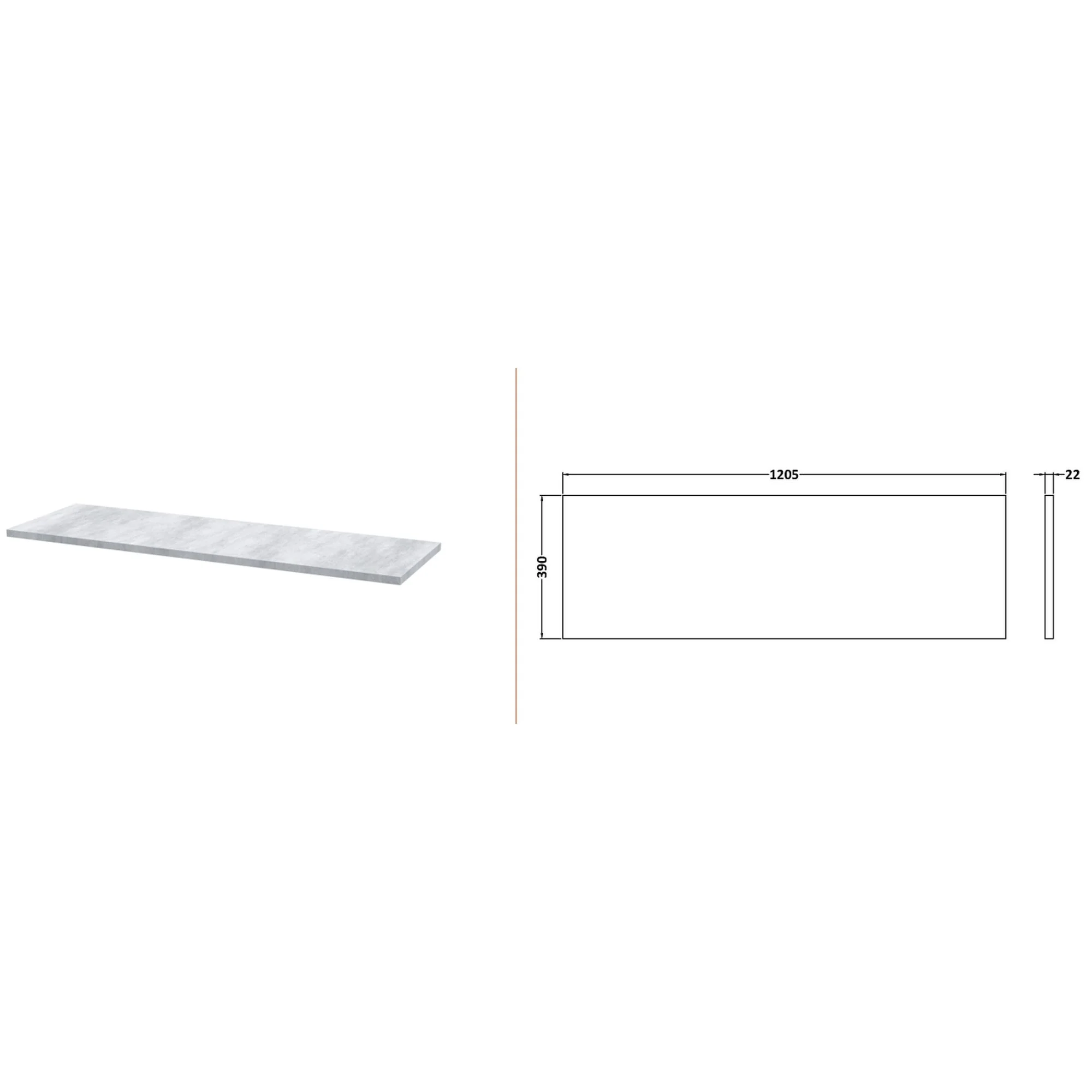 Nuie Arno 1200mm Wall Hung 4-Door Vanity & Laminate Worktop - Midnight Blue (Bellato Grey Worktop) - Image 3