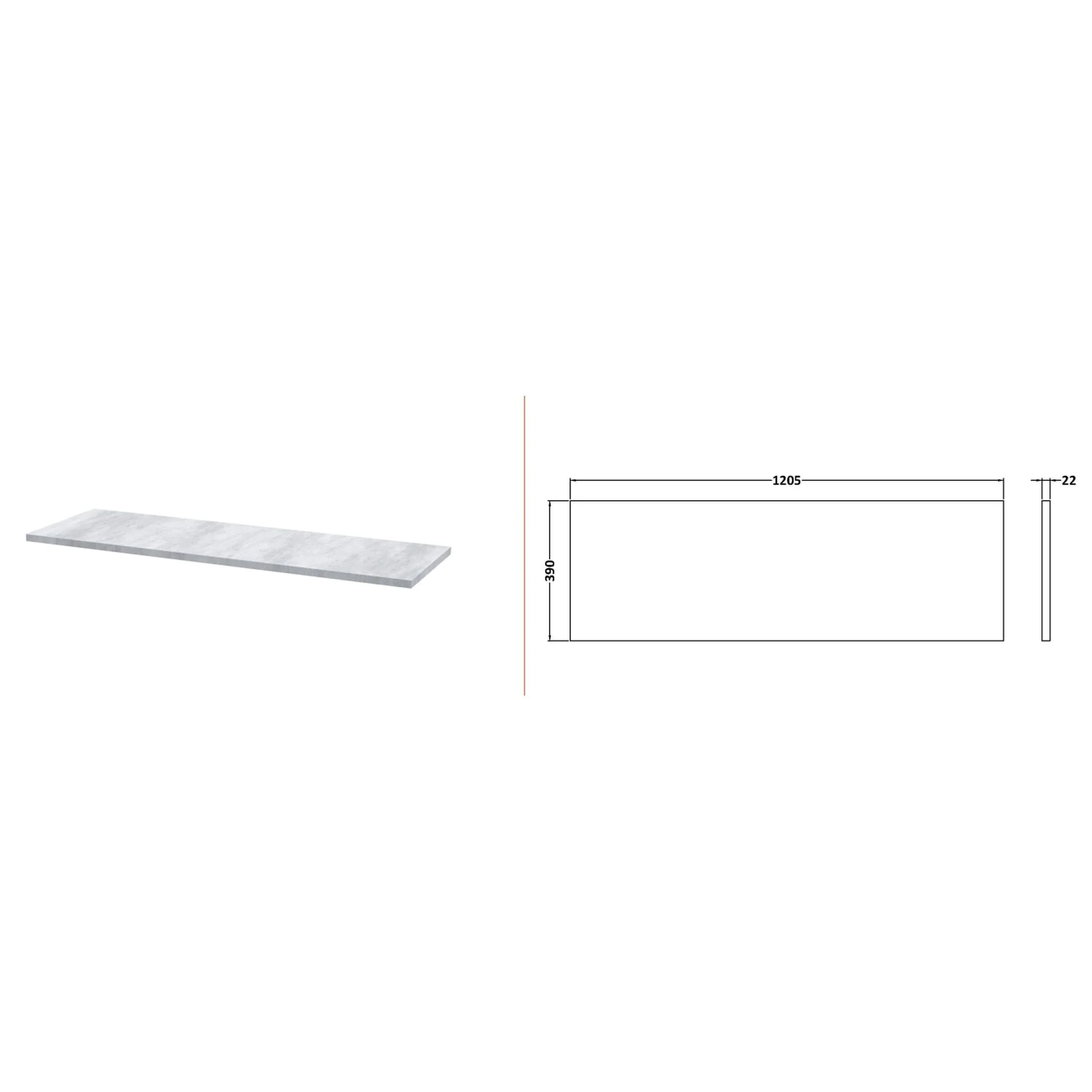 Nuie Arno 1200mm Wall Hung 4-Door Vanity & Laminate Worktop - Soft Black (Bellato Grey Worktop) - Image 3