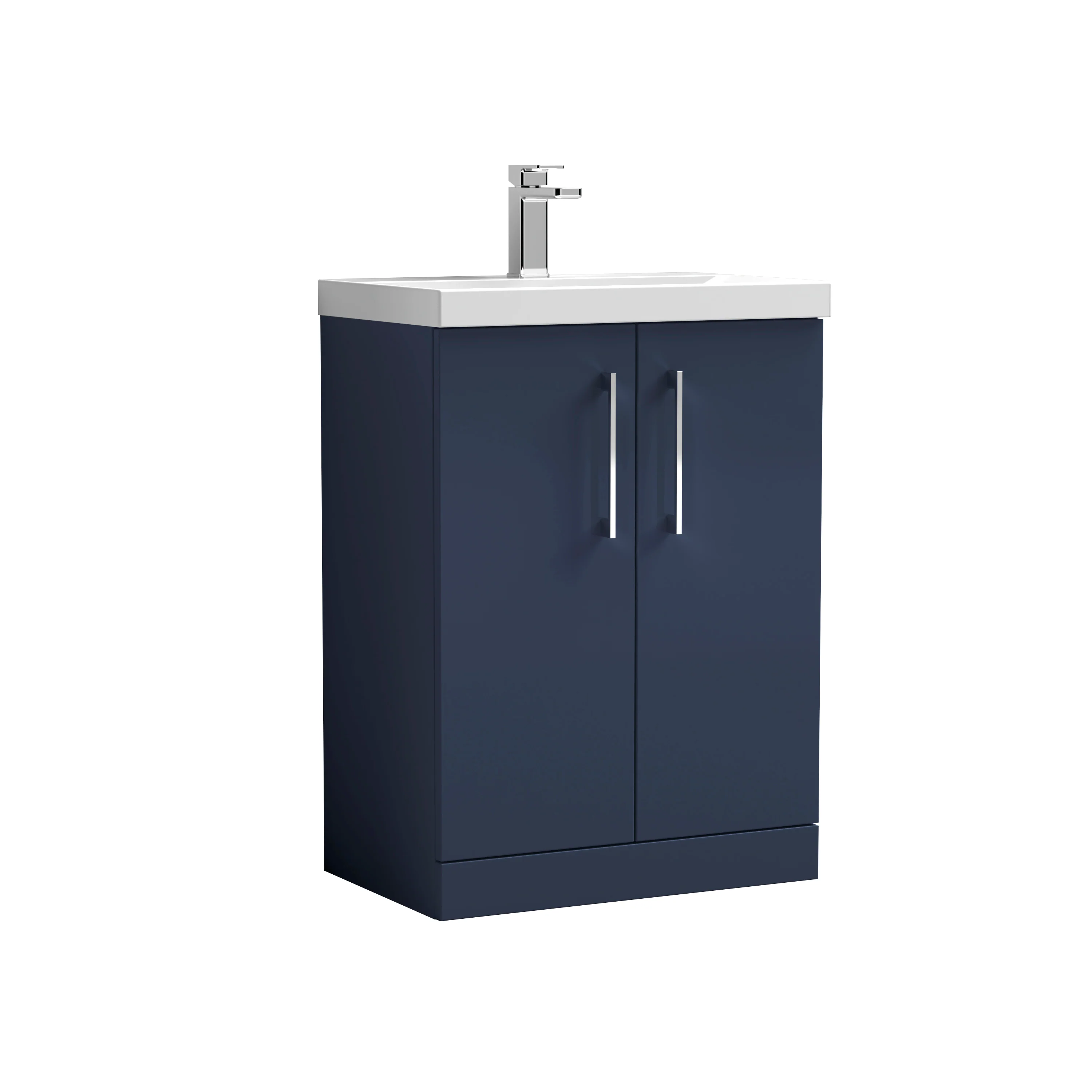 Nuie Arno 600mm Floor Standing 2-Door Vanity & Basin 1 - Midnight Blue