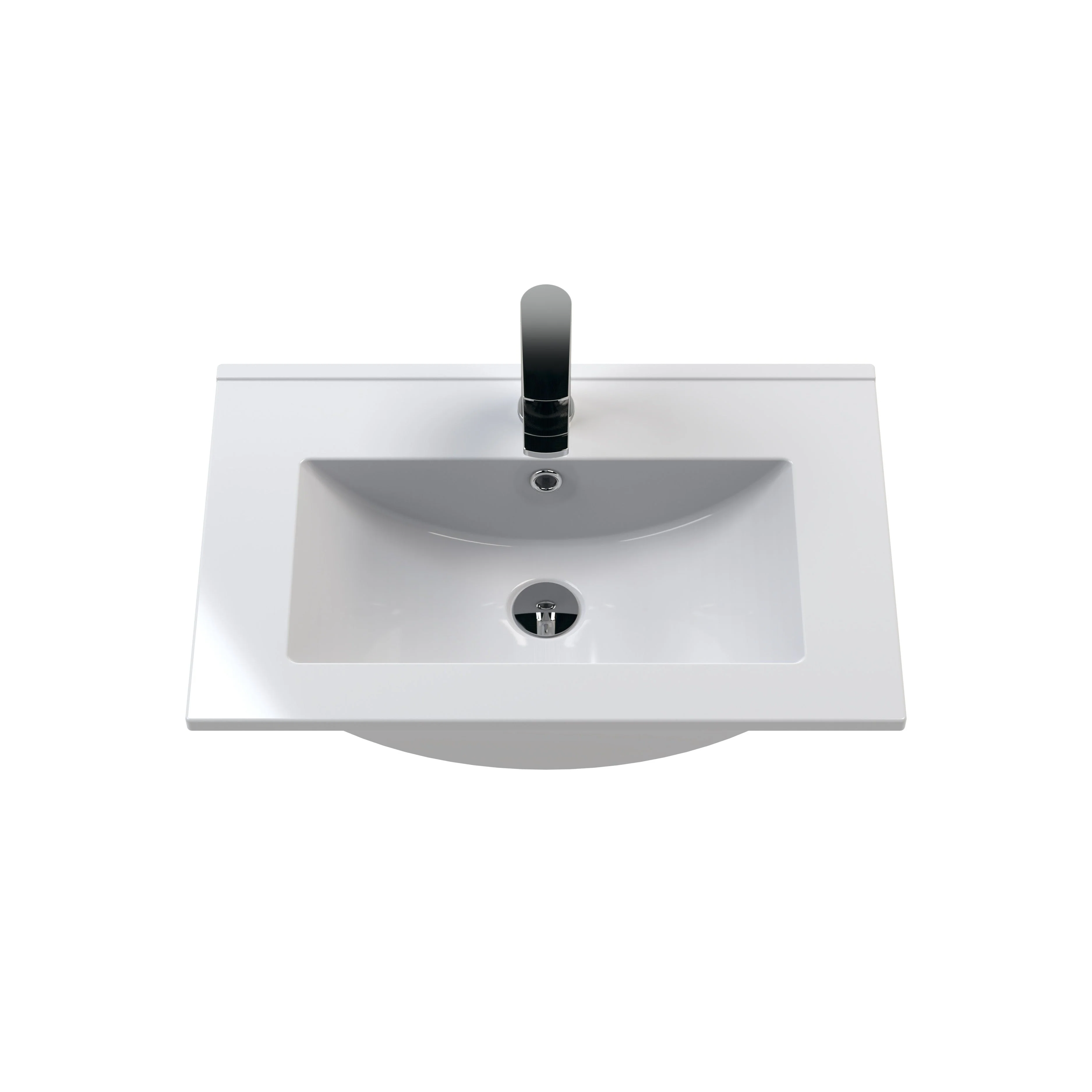 Nuie Arno 600mm Wall Hung 2-Door Vanity & Basin 2 - Midnight Blue - Image 3