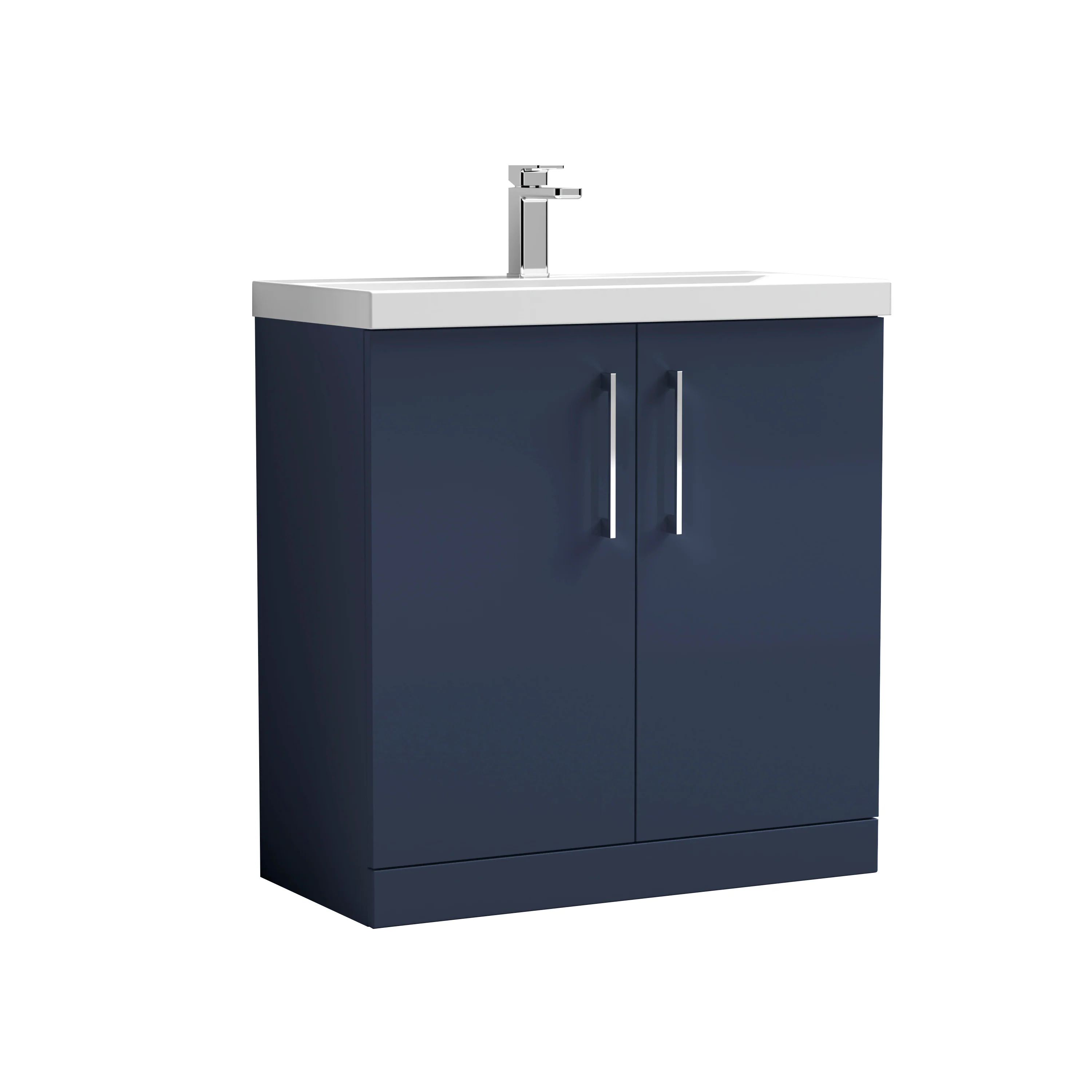 Nuie Arno 800mm Floor Standing 2-Door Vanity & Basin 1 - Midnight Blue
