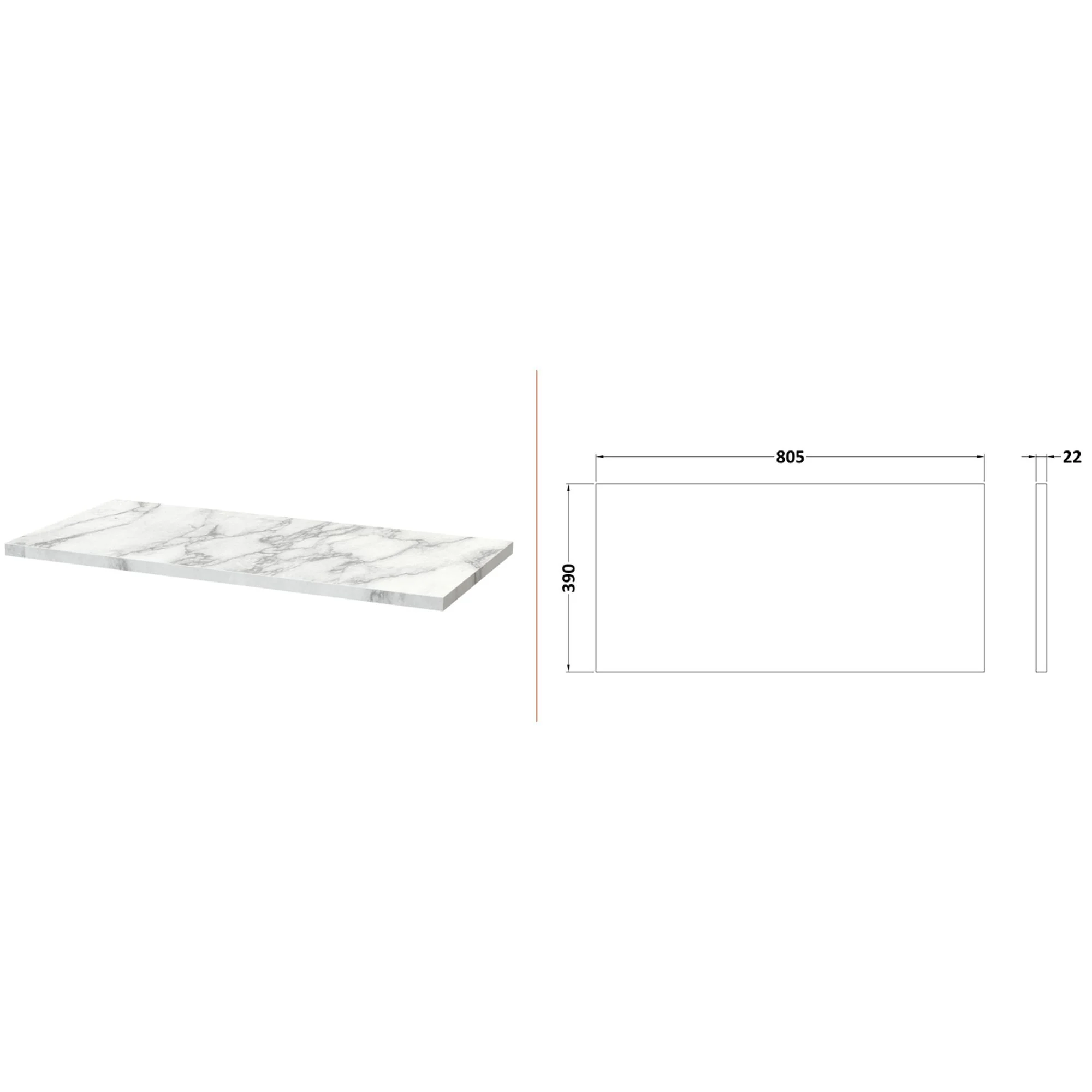 Nuie Arno 800mm Wall Hung 1-Drawer Vanity & Laminate Worktop - Satin Green - Image 3