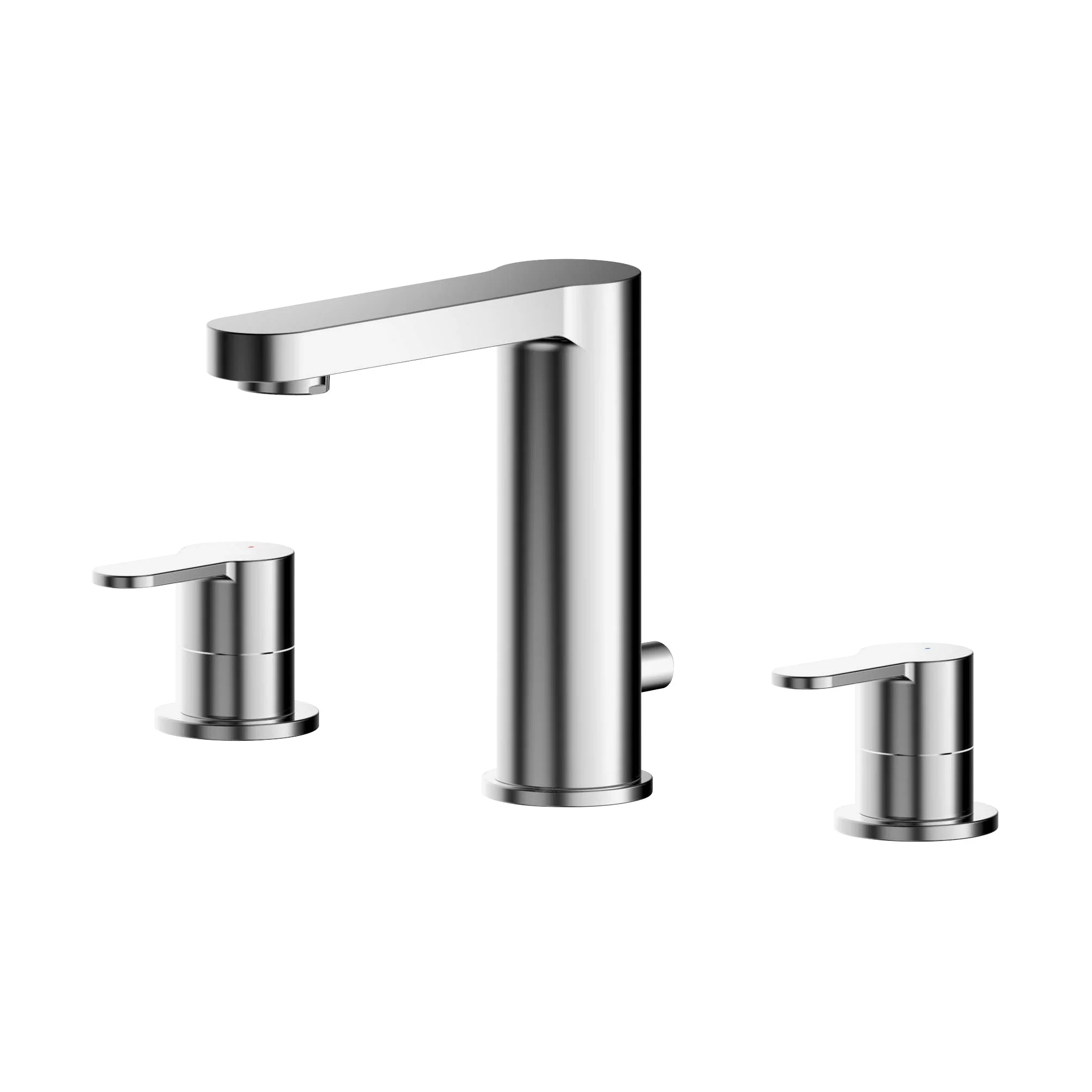 Nuie Arvan  Deck Mounted 3 Tap Hole Basin Mixer With Pop Up Waste - Chrome