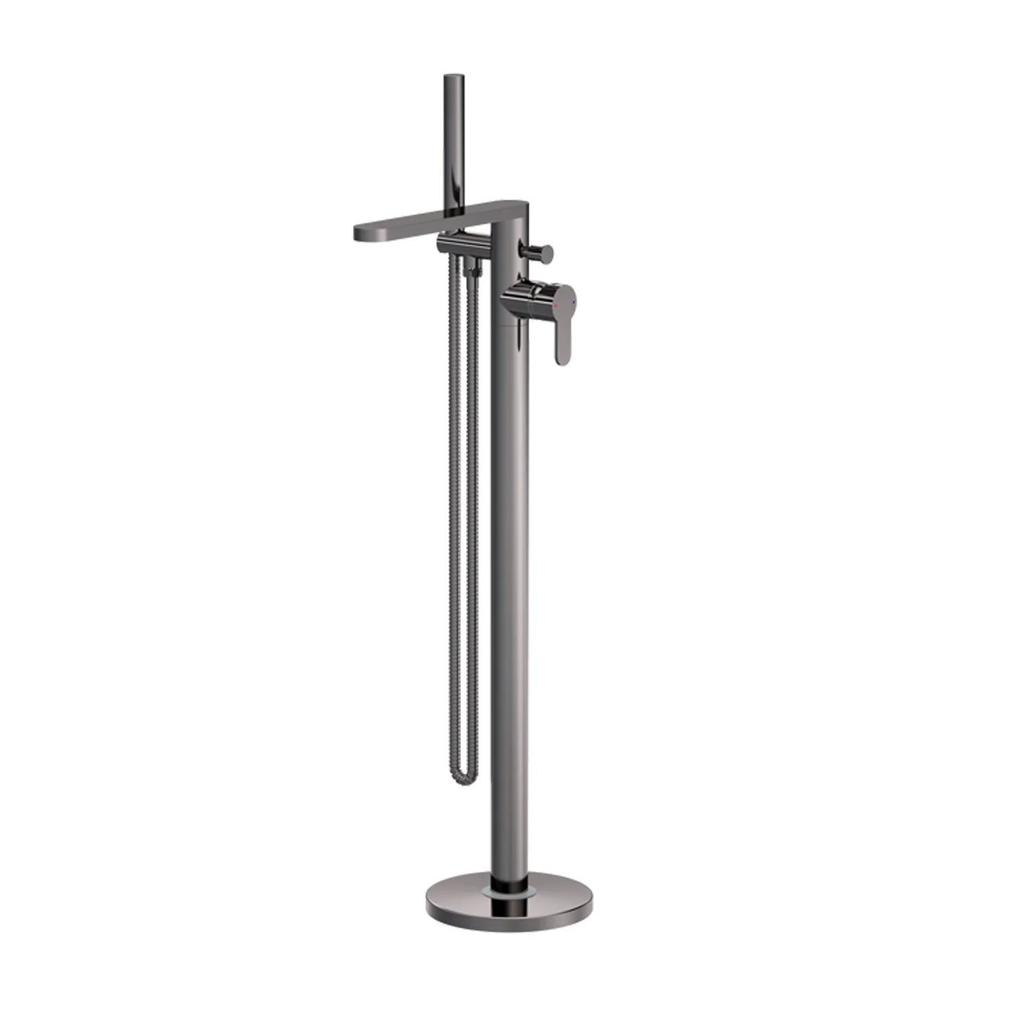 Nuie Arvan  Freestanding Bath Shower Mixer - Brushed Gun Metal - Image 3