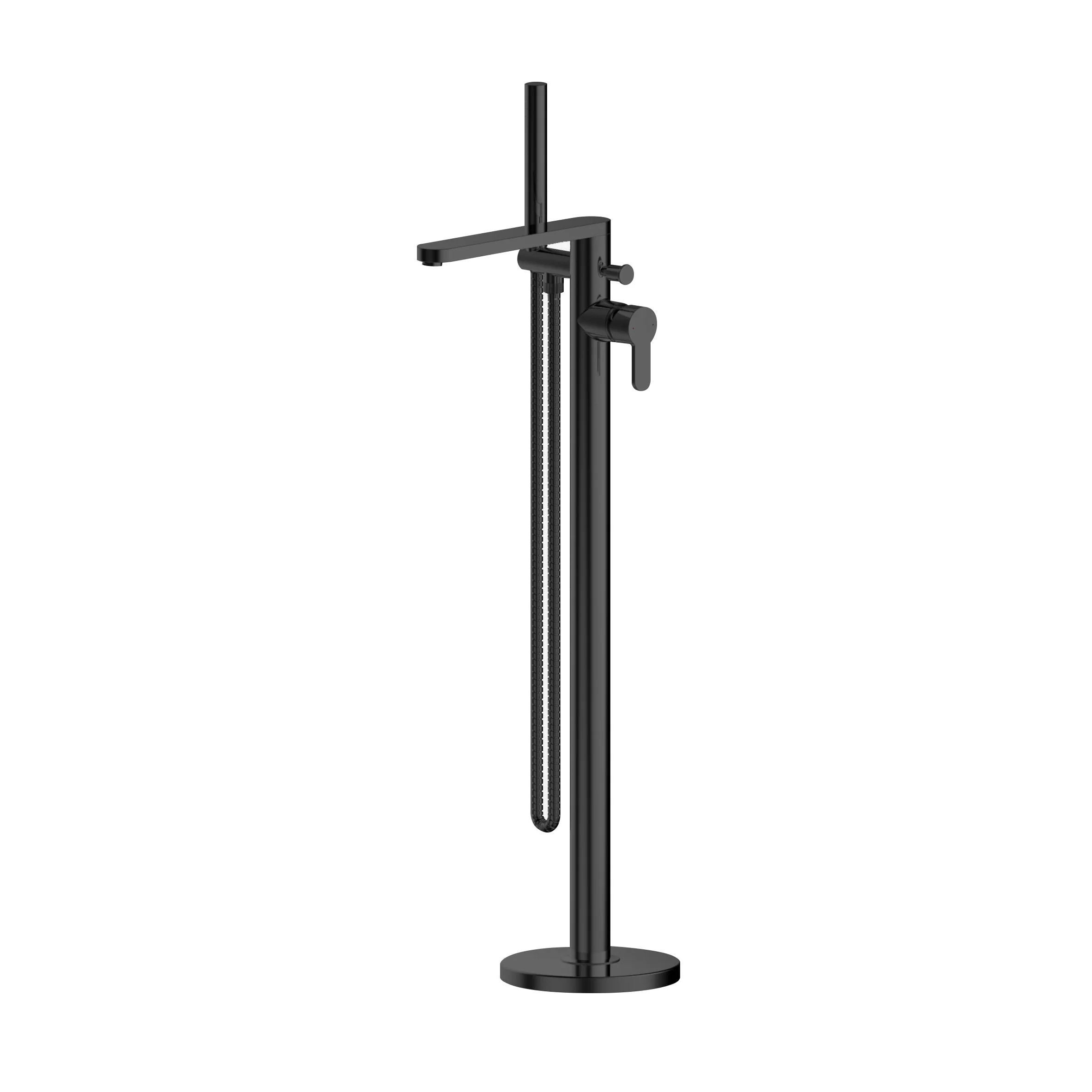 Nuie Arvan Freestanding Bath Shower Mixer - Matt Black - Image 3
