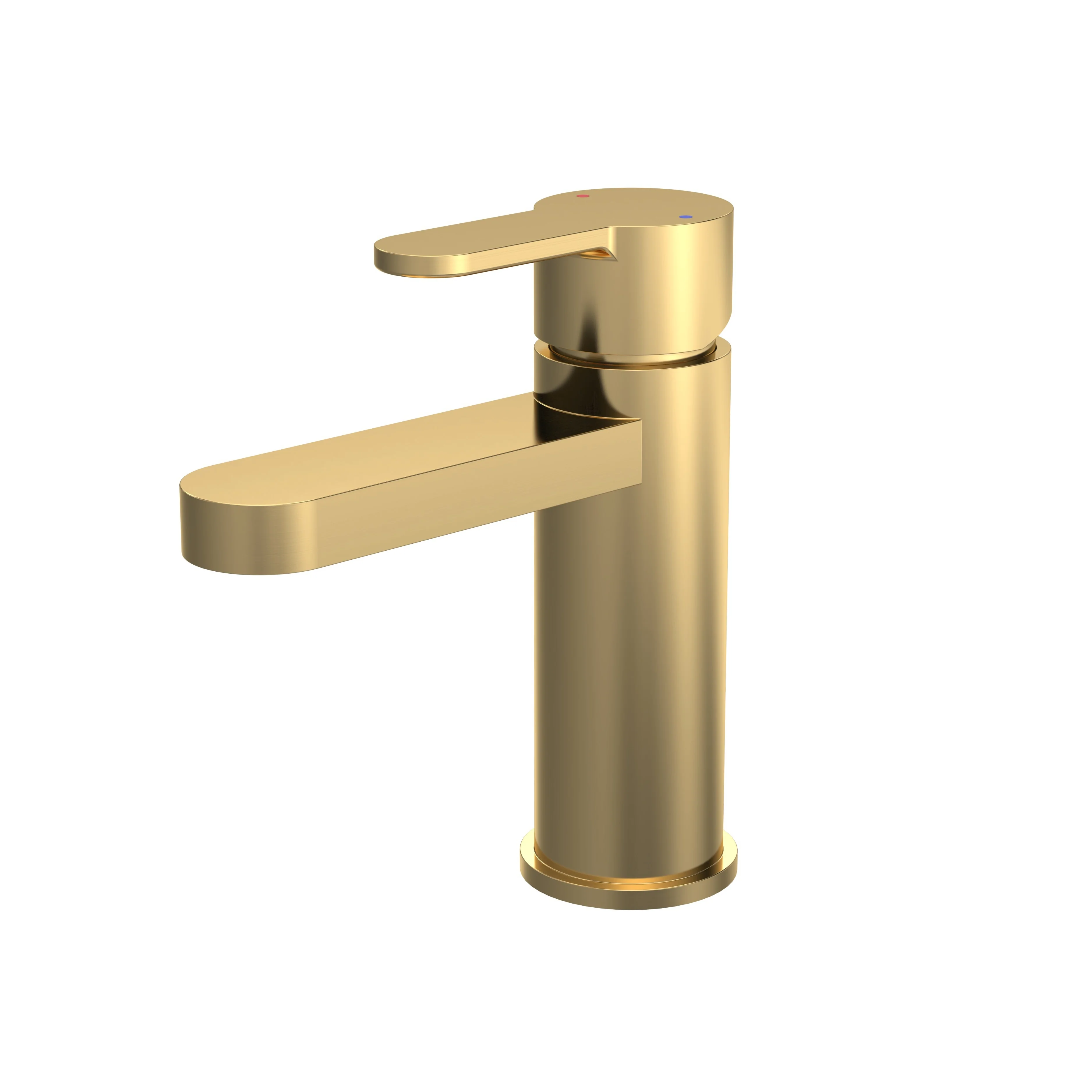 Nuie Arvan Mono Basin Mixer With Push Button Waste - Brushed Brass - Image 2